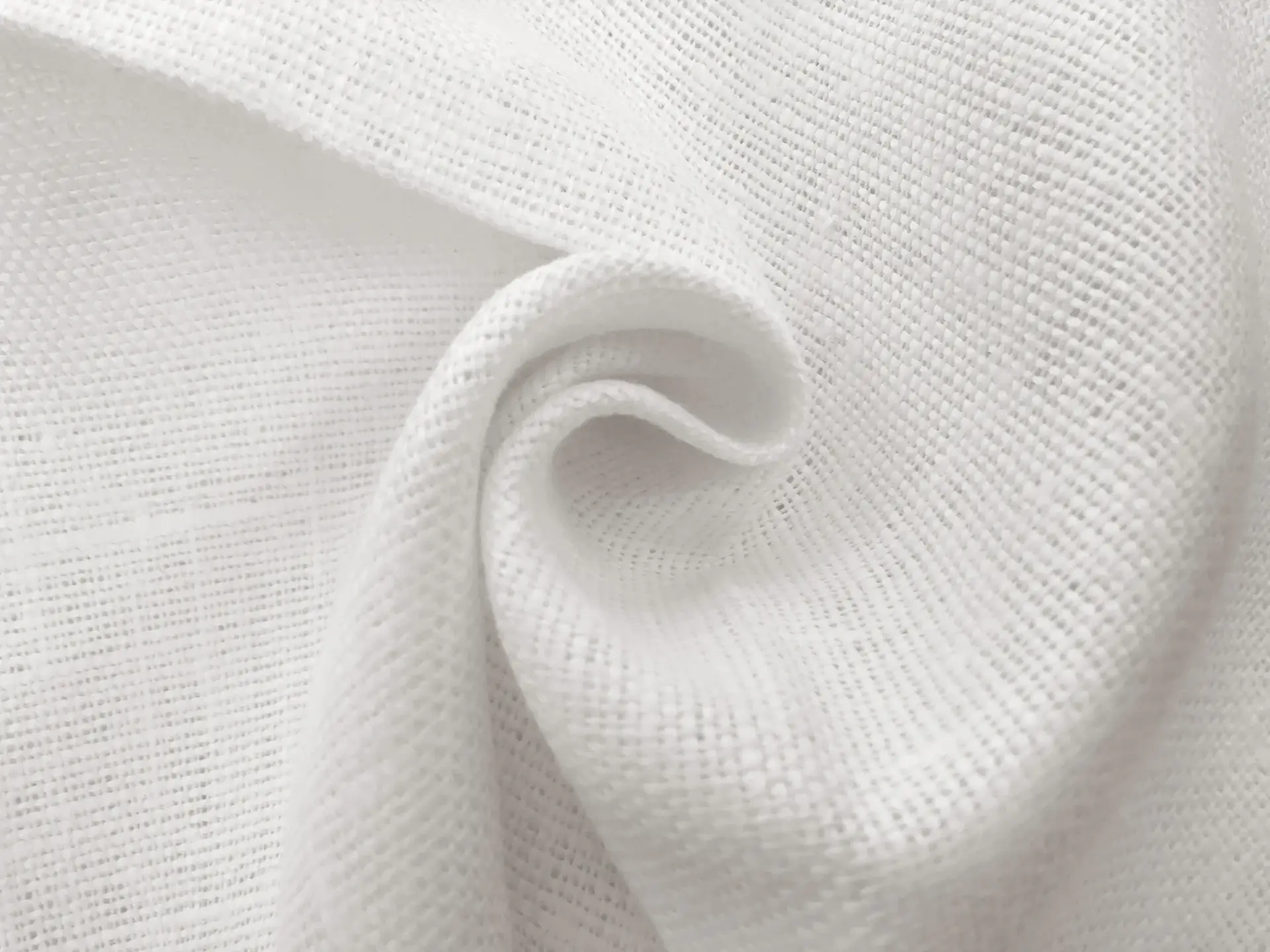 Linen Burlap in White