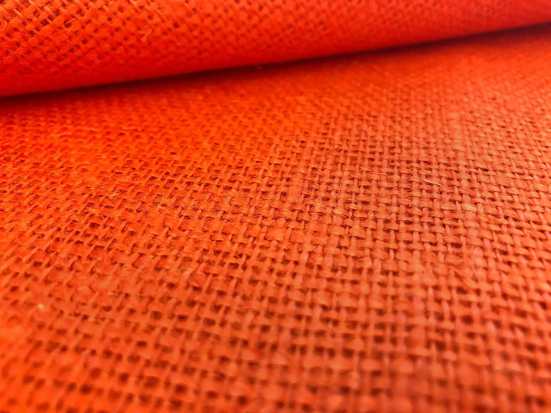 Linen Burlap in Orange