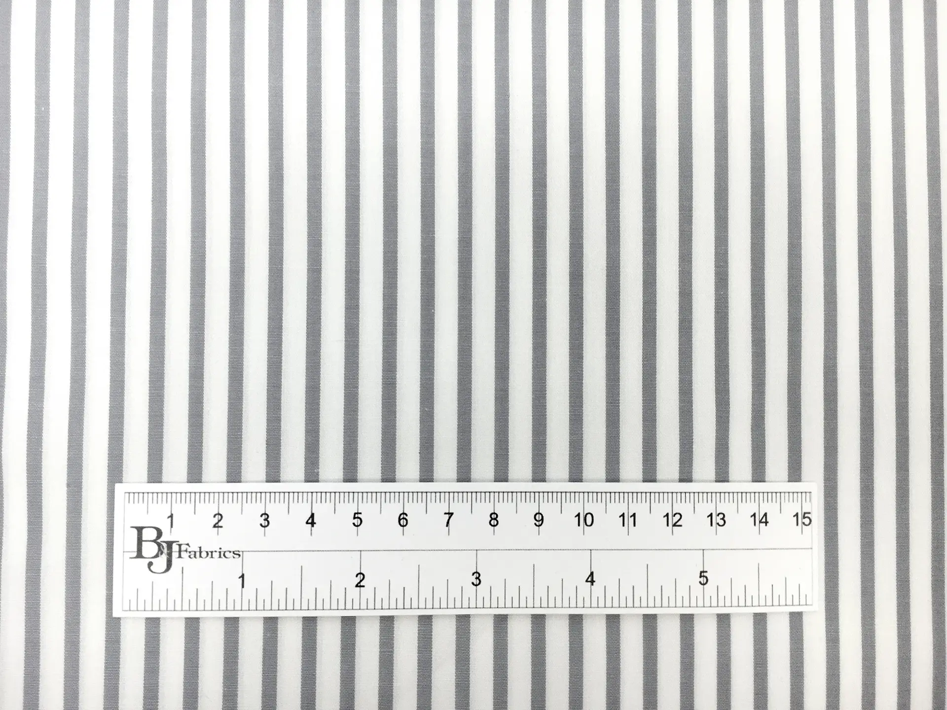 Cotton Shirting with Grey Woven Stripe