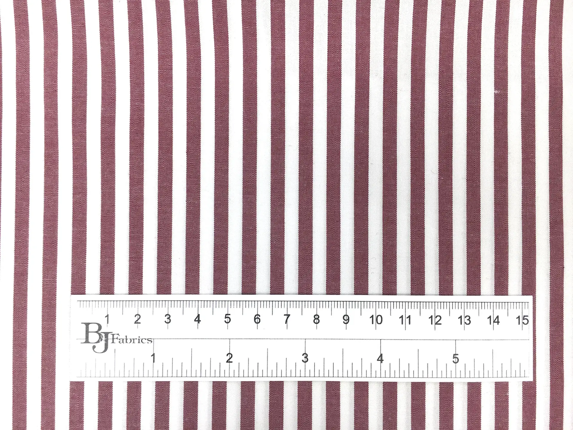 Cotton Shirting with Maroon Woven Stripe