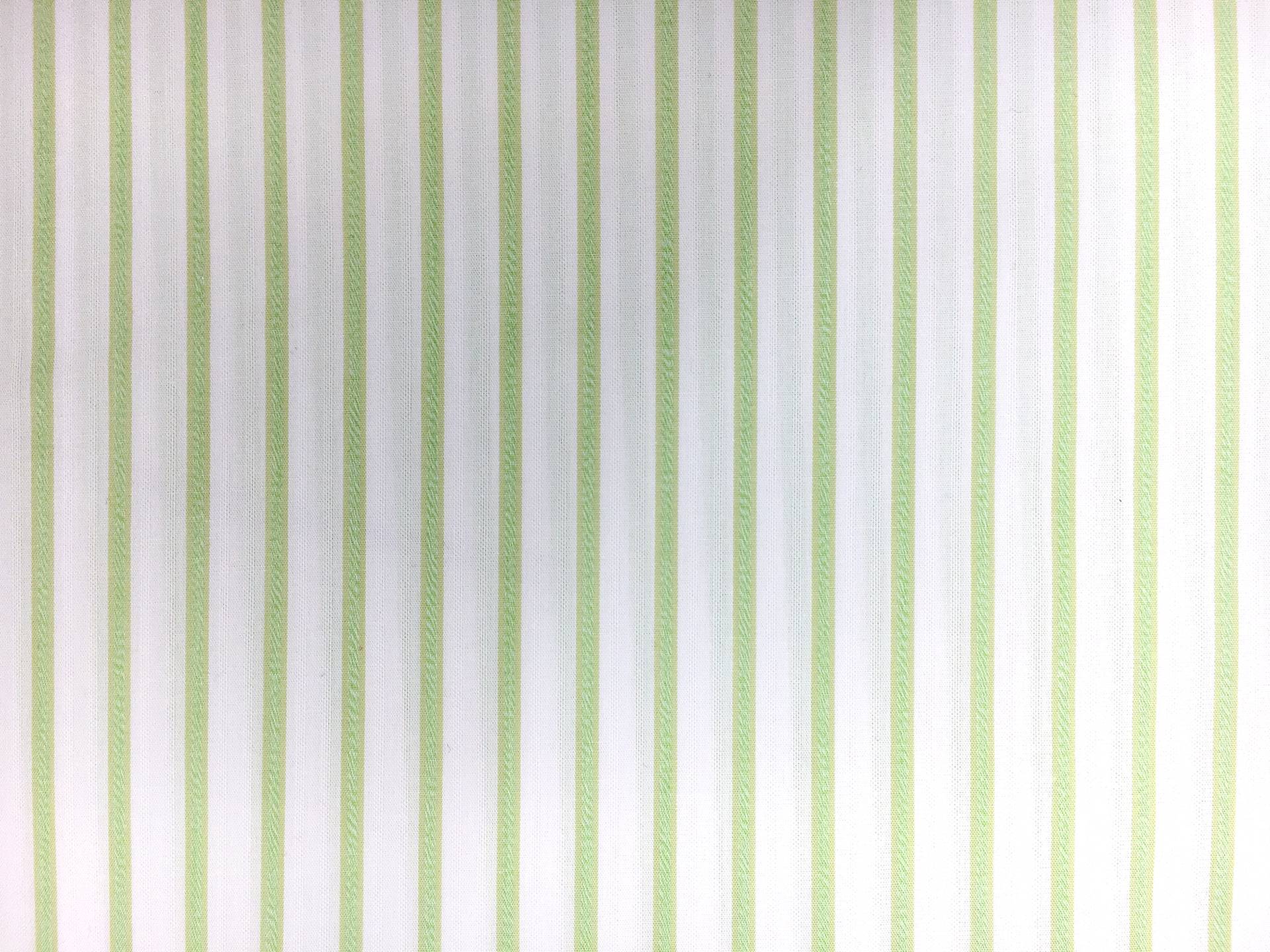 Cotton Shirting with Apple Green Woven Stripe