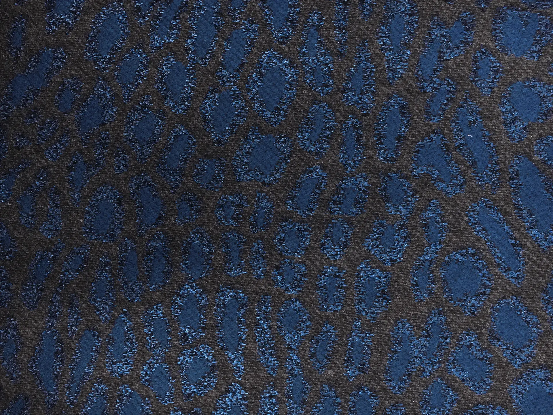 Acetate and Polyester Blend Metallic Chenille with Leopard Dots