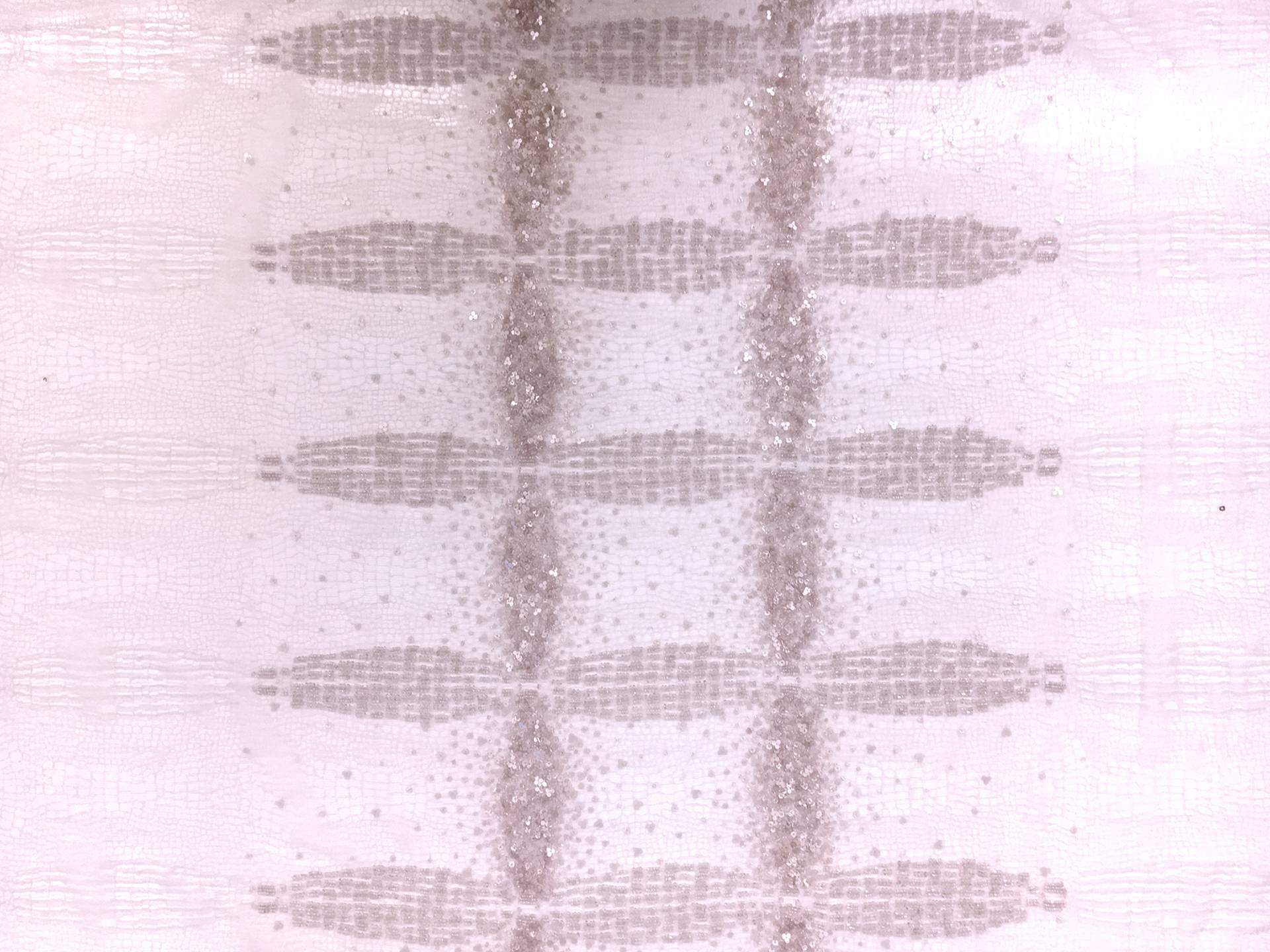 Hand Beaded Chantilly Lace with Cross Patterns