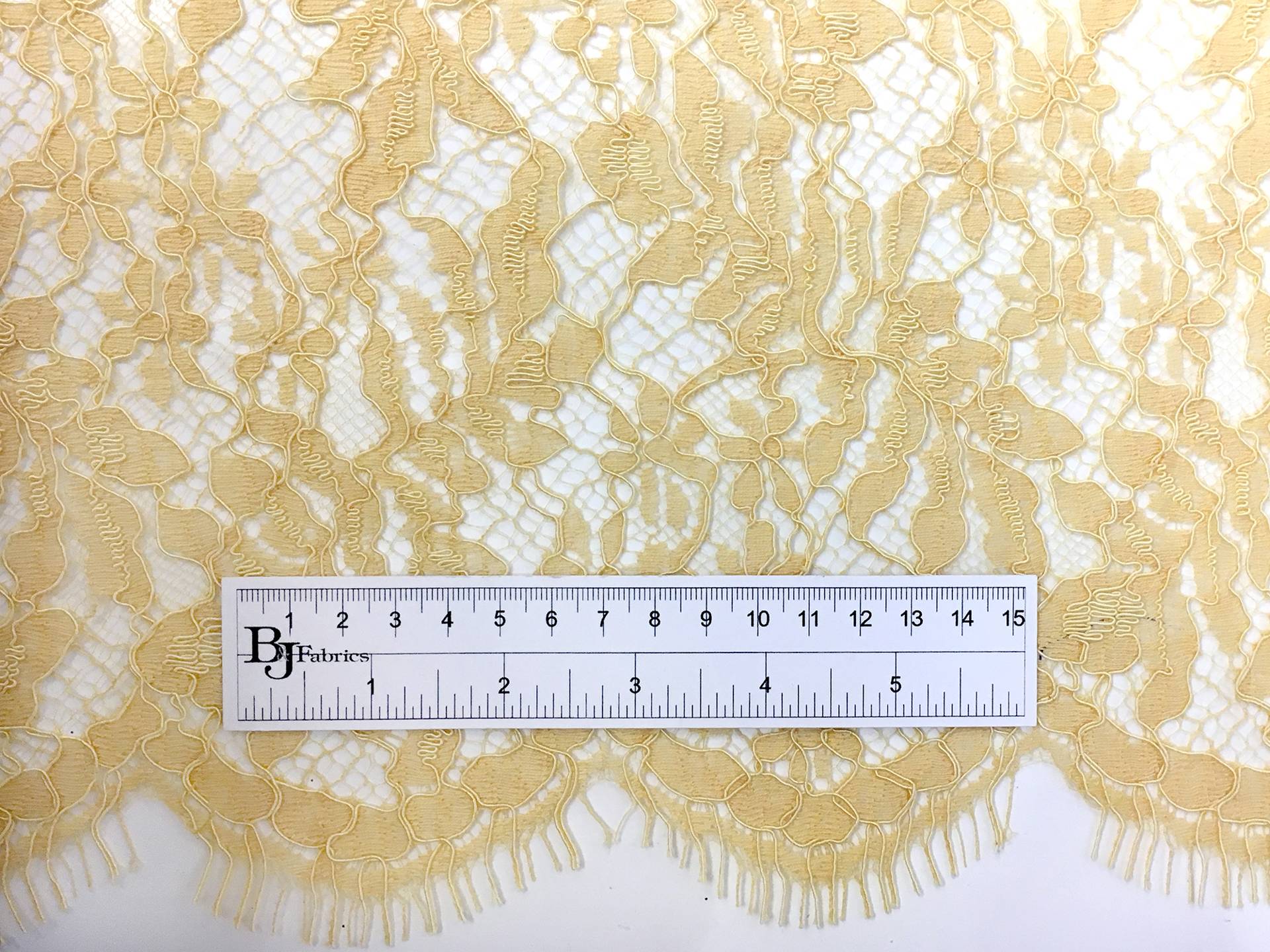 French Corded Chantilly Lace in Butter