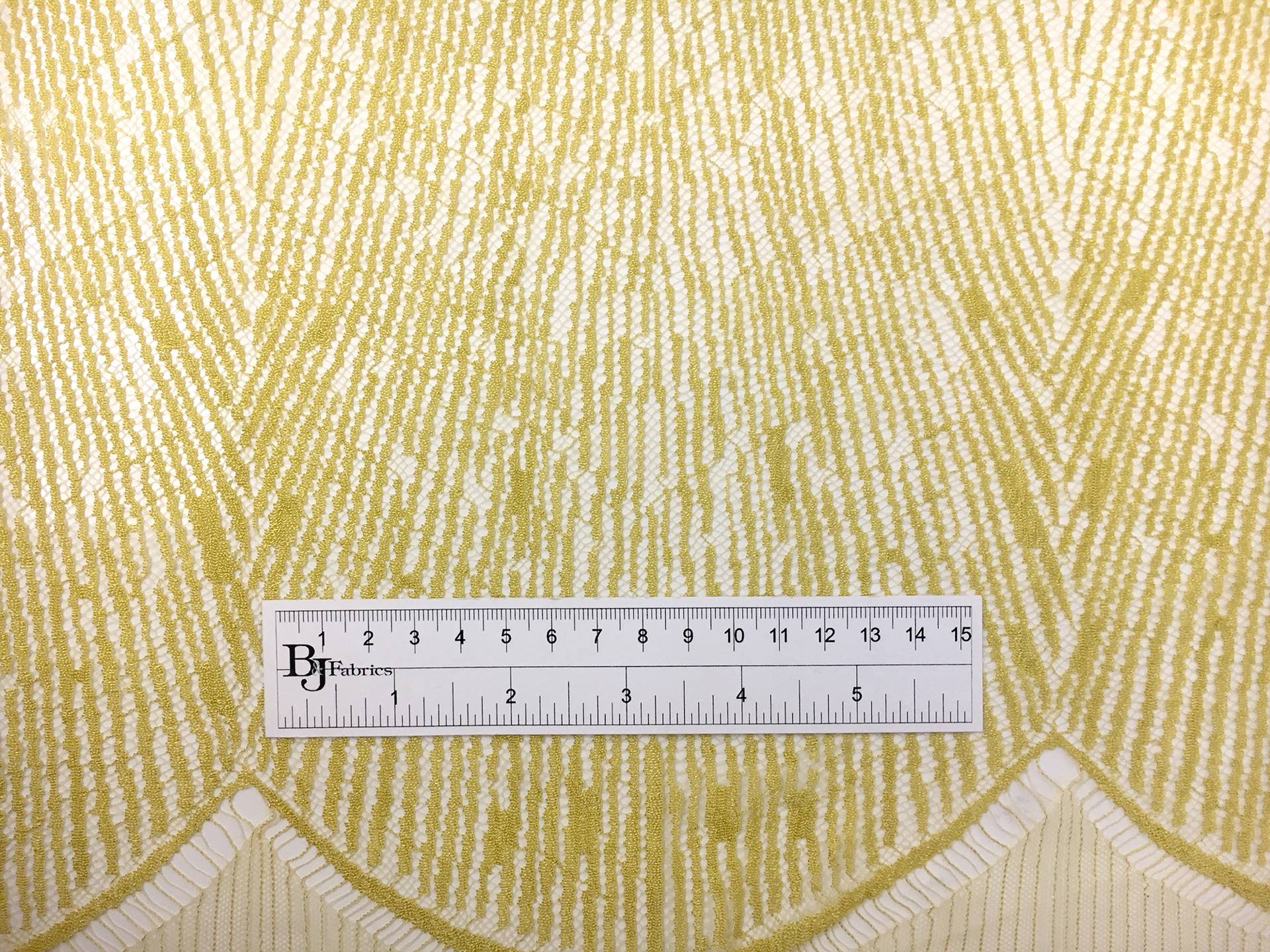 Single Scallop French Chantilly Lace in Goldenrod