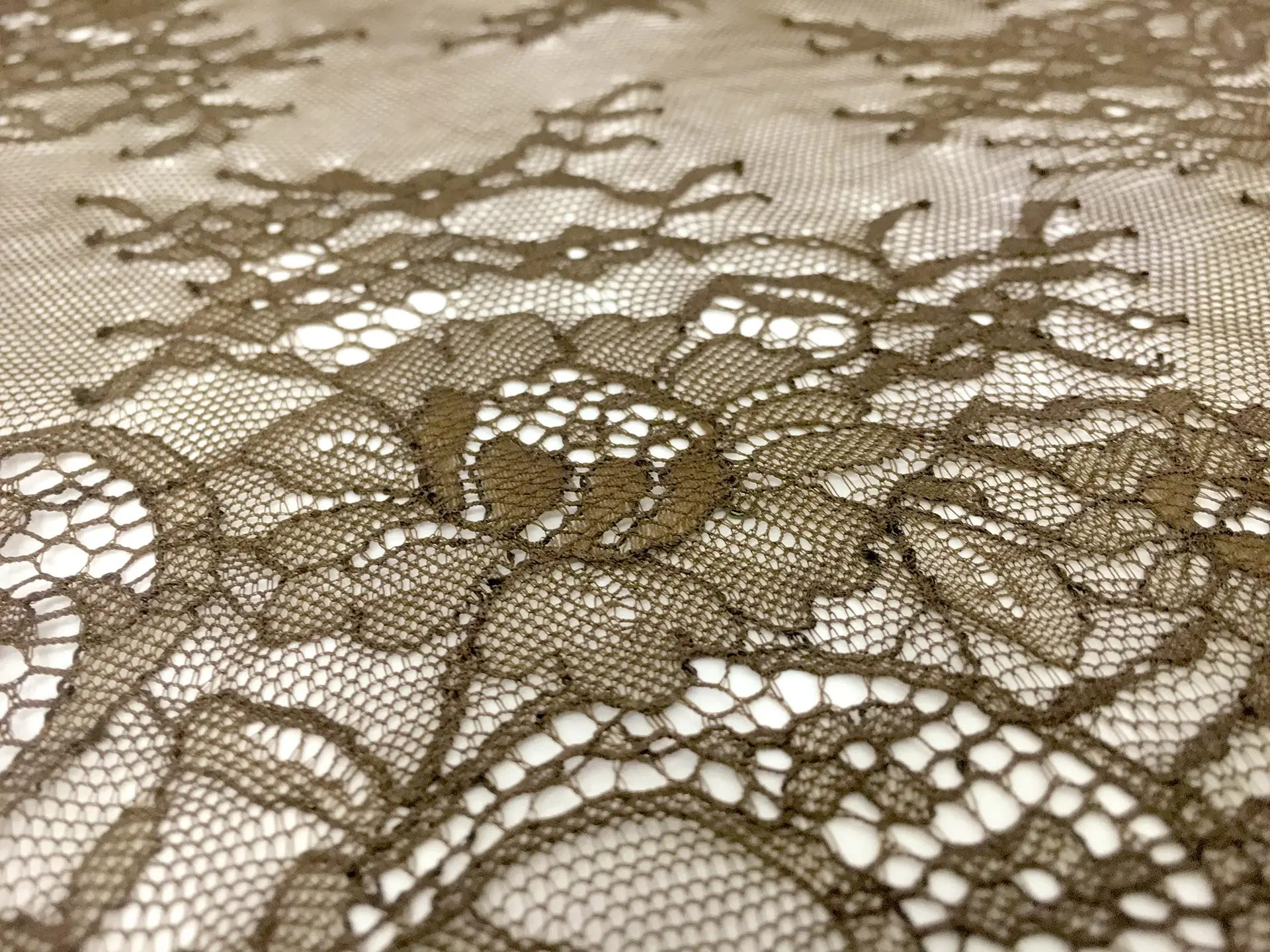 Wide Chantilly Lace in Brown