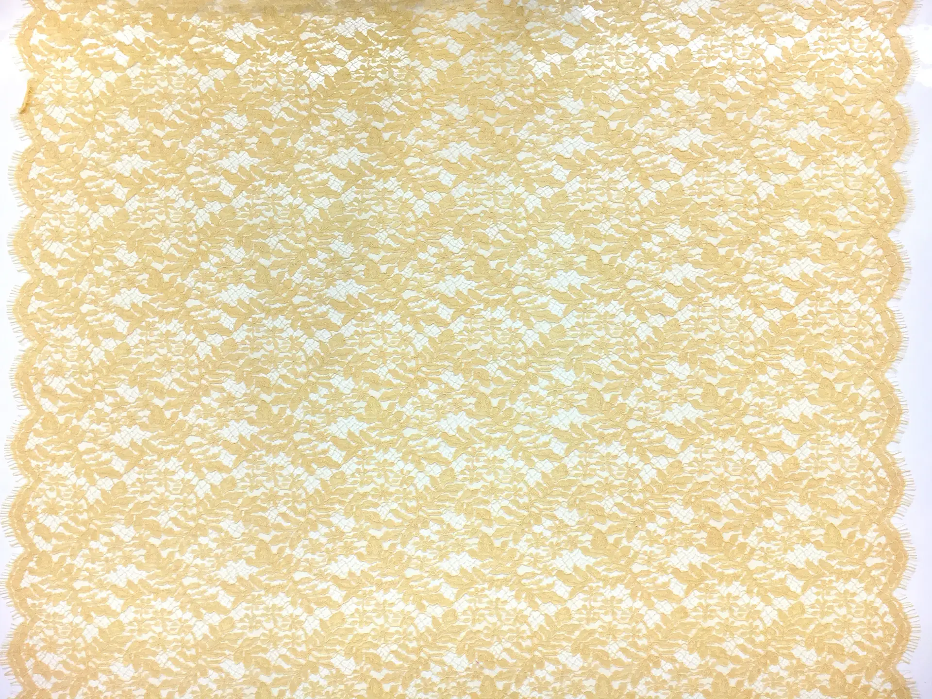 French Corded Chantilly Lace in Butter