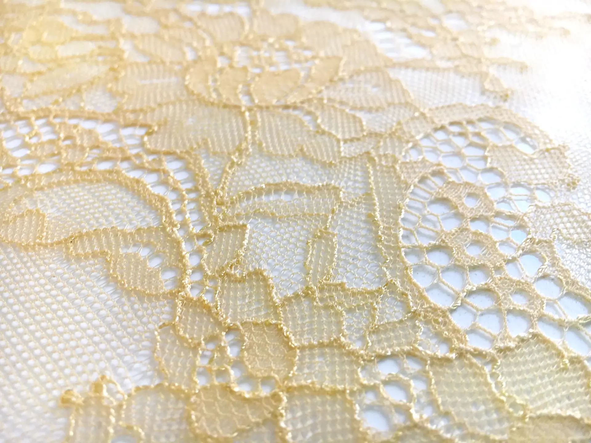 Wide Chantilly Lace in Goldenrod