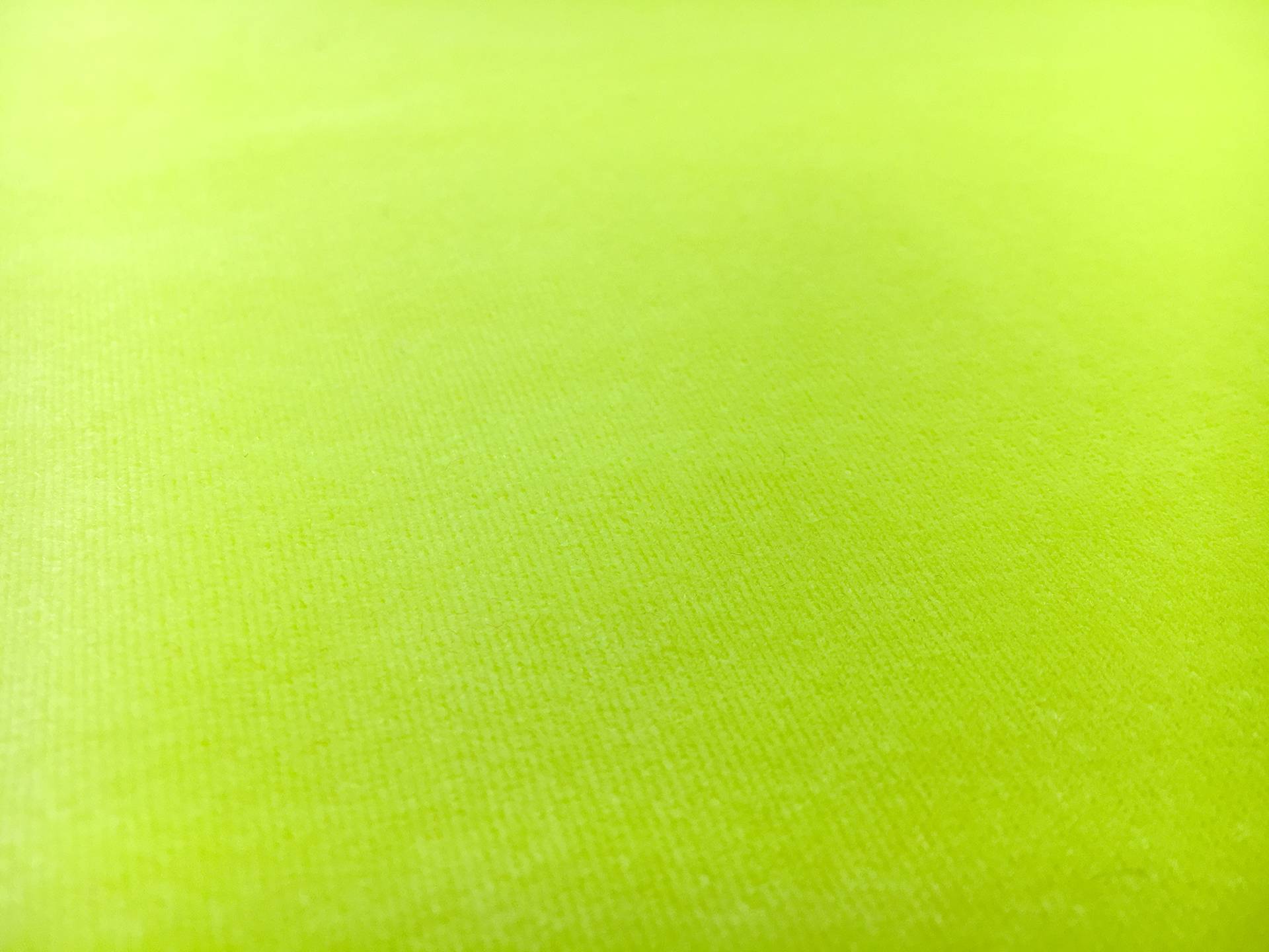 Polyester and Lycra Blend Stretch Velvet in Neon Yellow