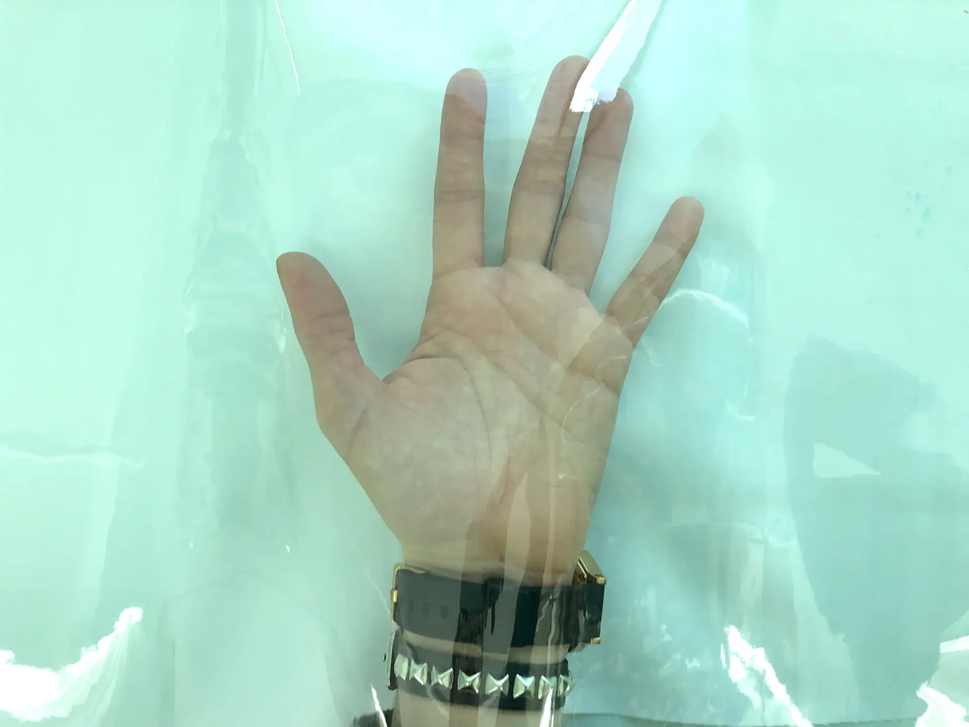 Clear Tinted Plastic in Aqua