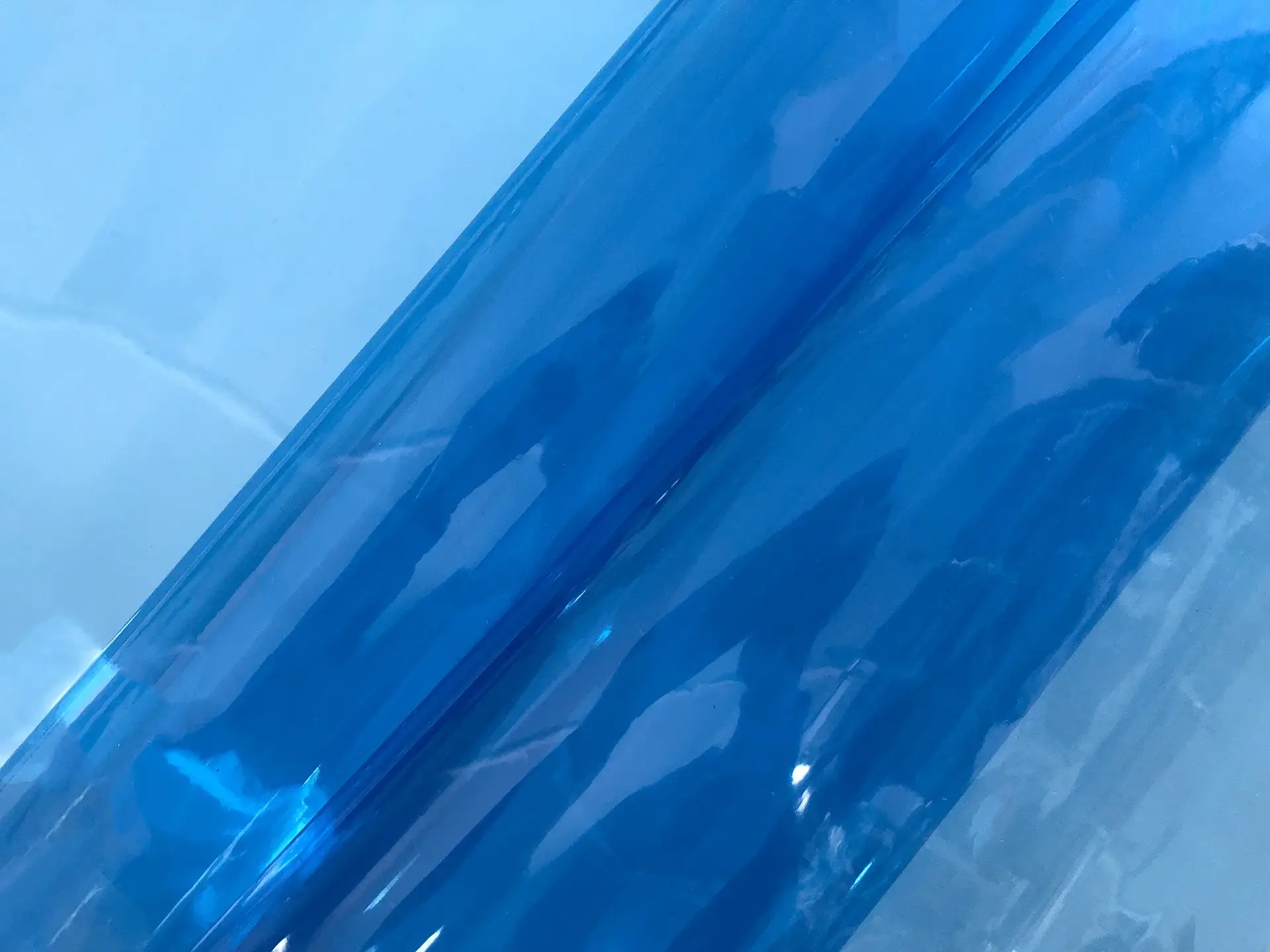 Clear Tinted Plastic in Sky Blue