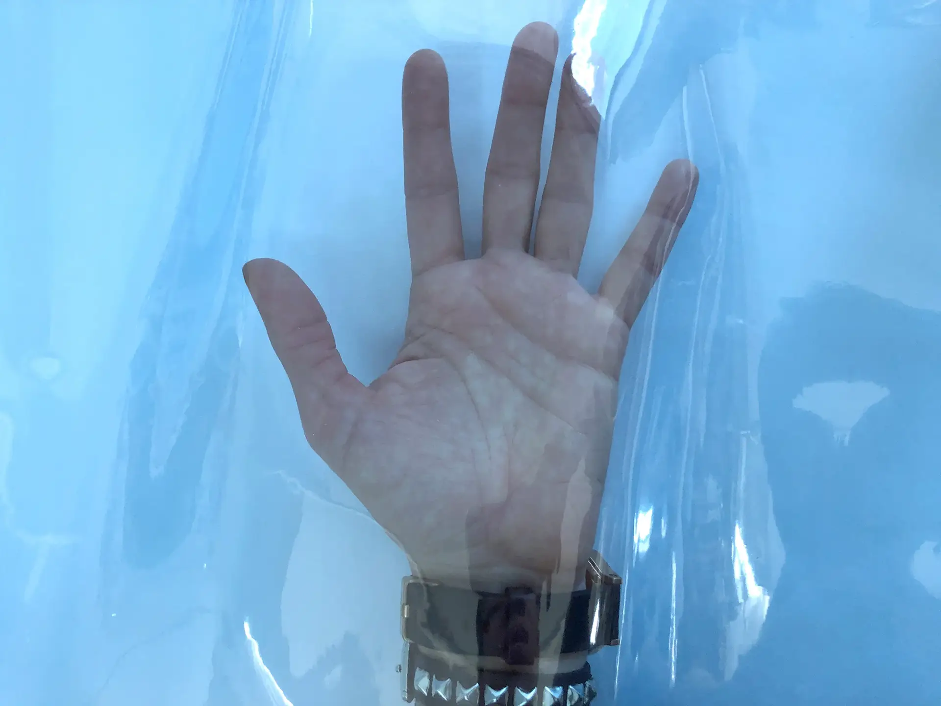 Clear Tinted Plastic in Sky Blue