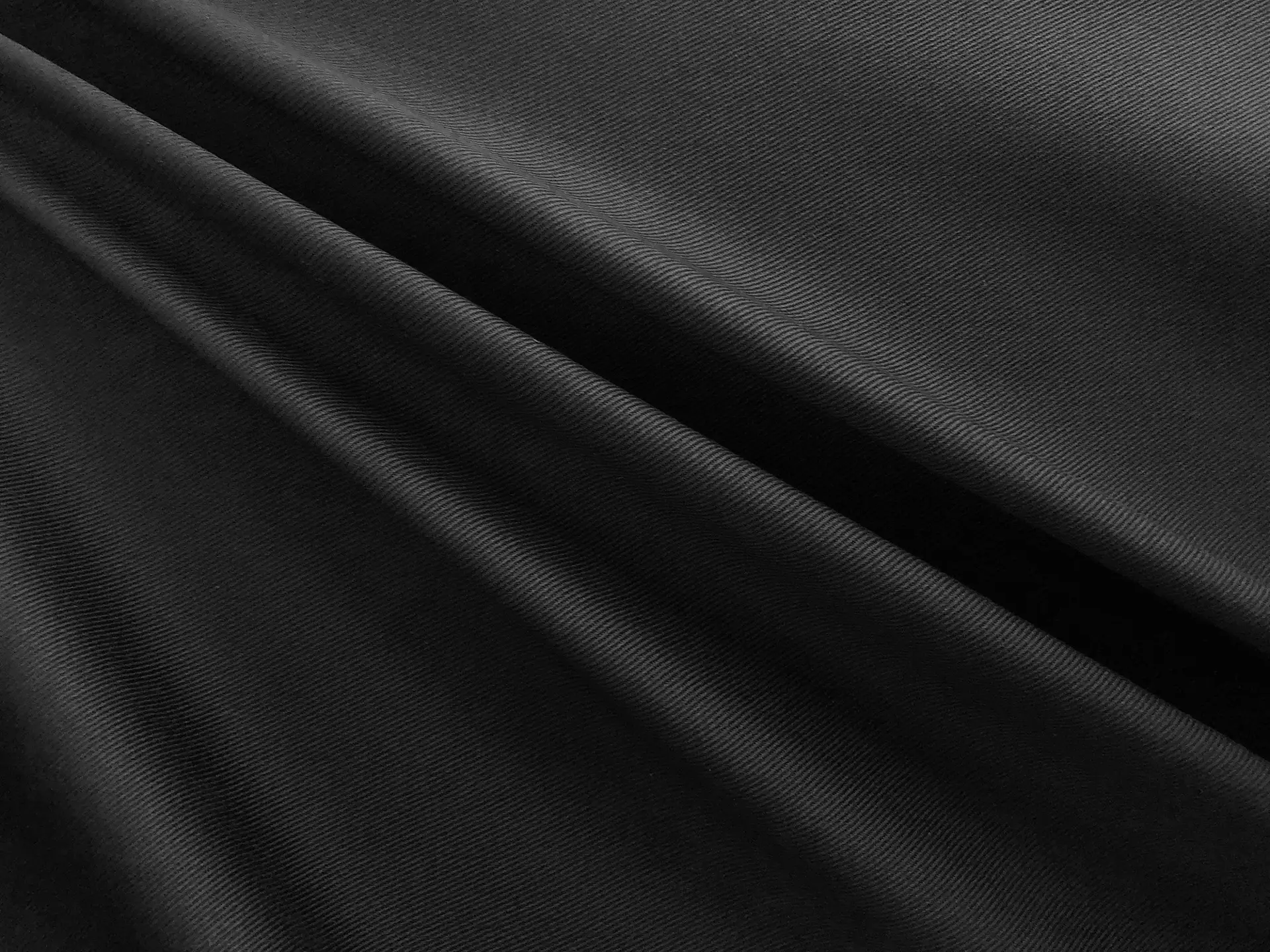 Stretch Cotton Chino Twill in Black