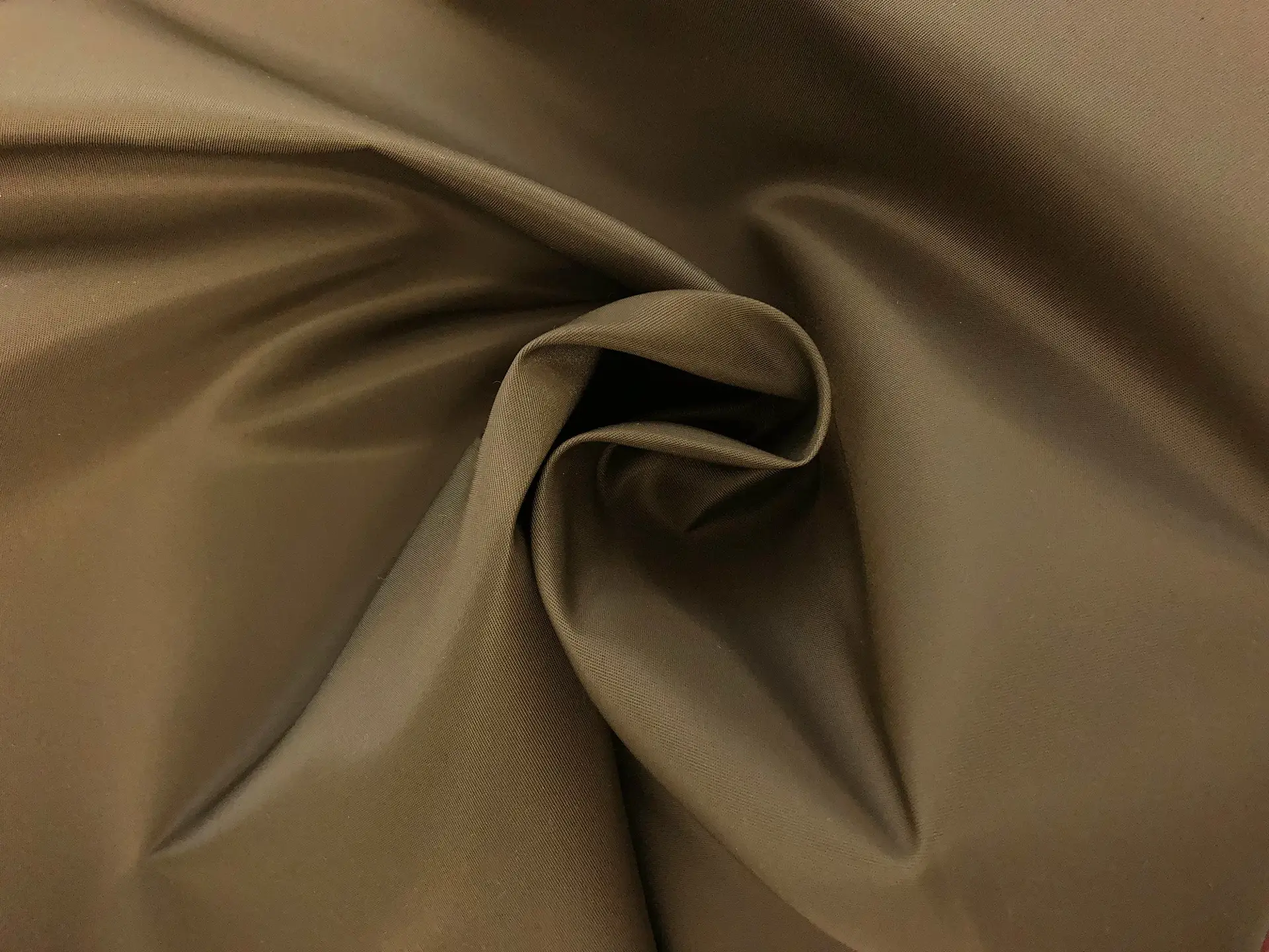 Nylon Satin Twill Rainwear in Olive