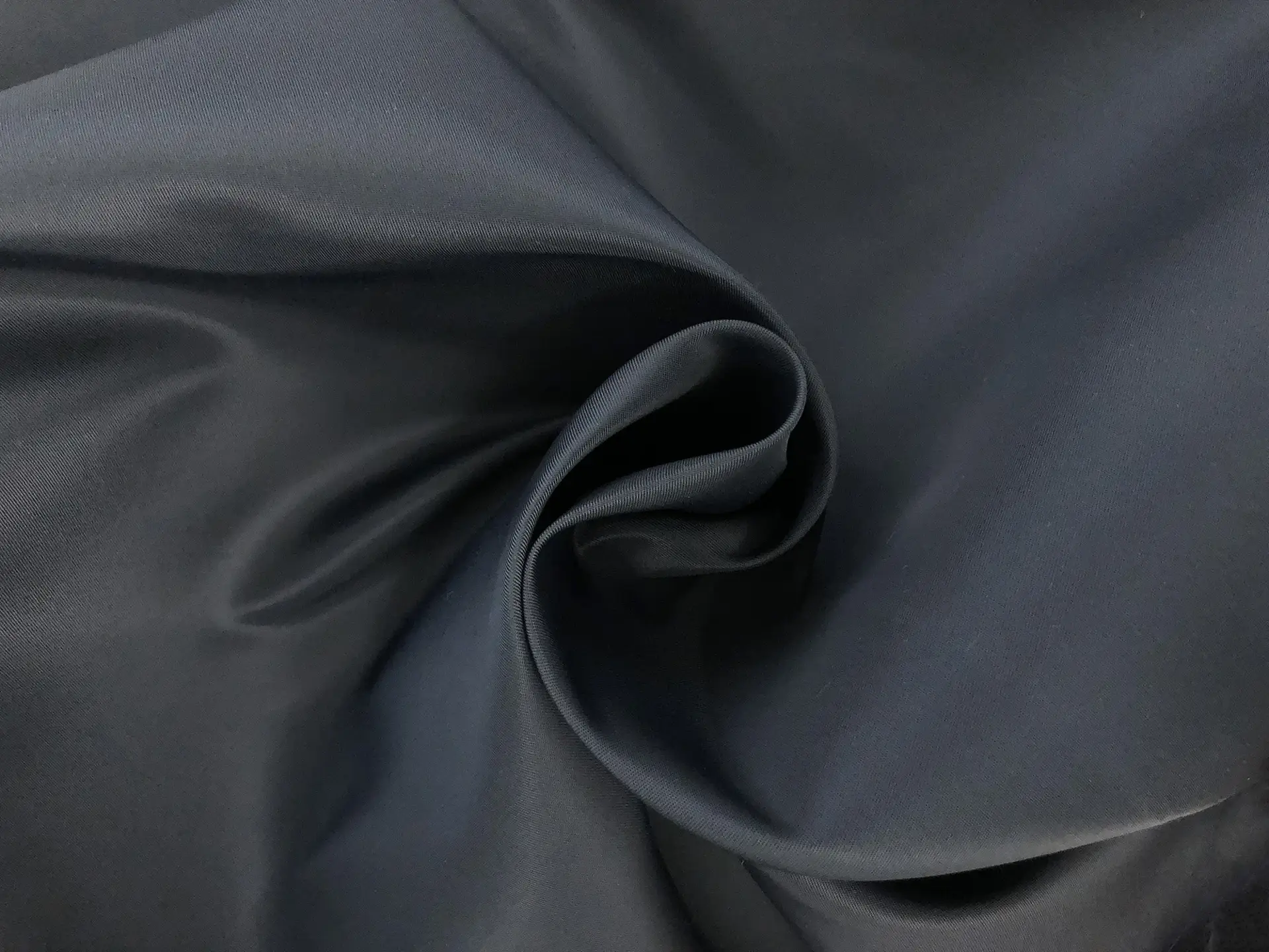 Nylon Satin Twill Rainwear in Steel Blue