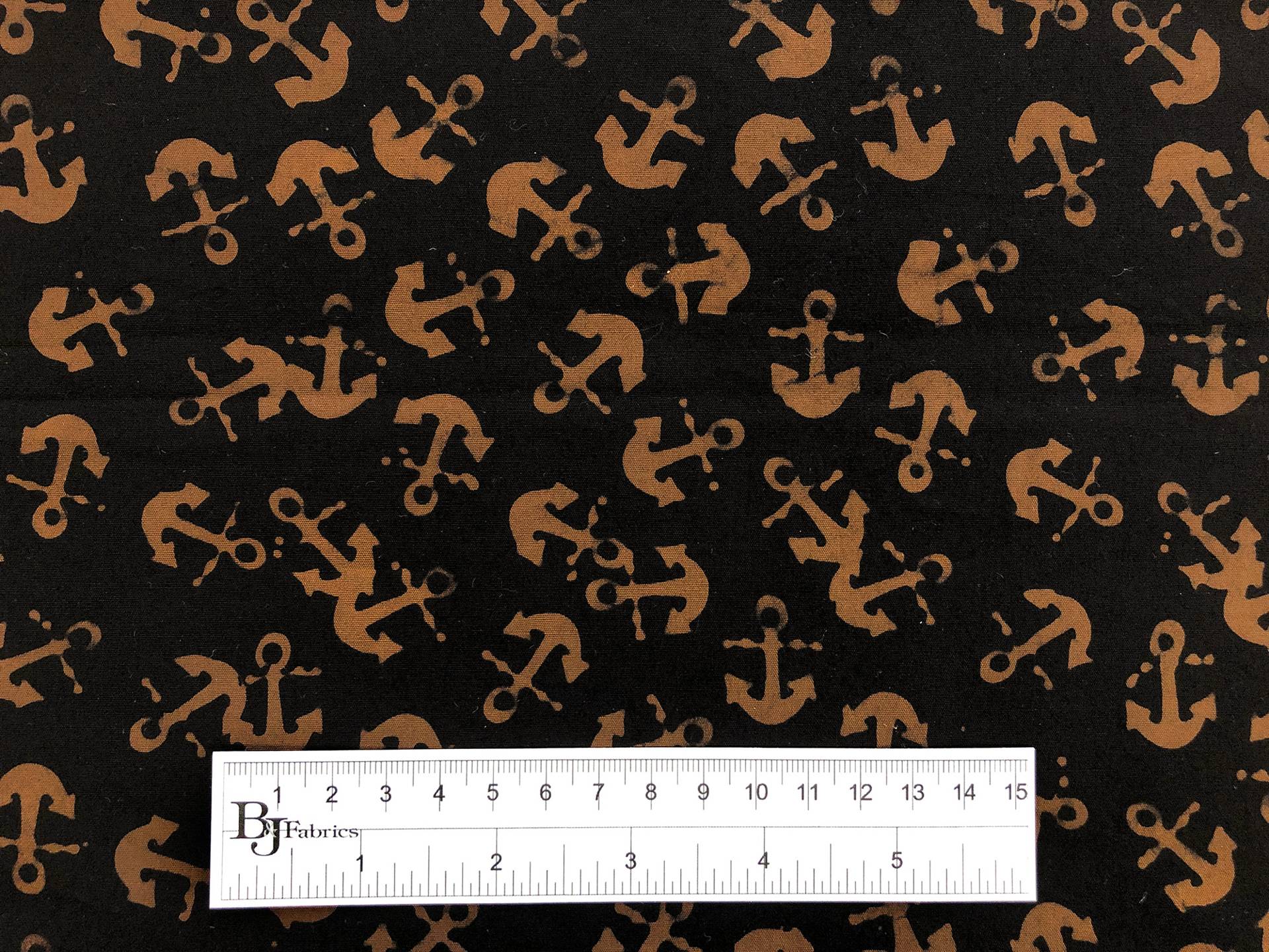 Cotton Batik With Nautical Anchors Motif