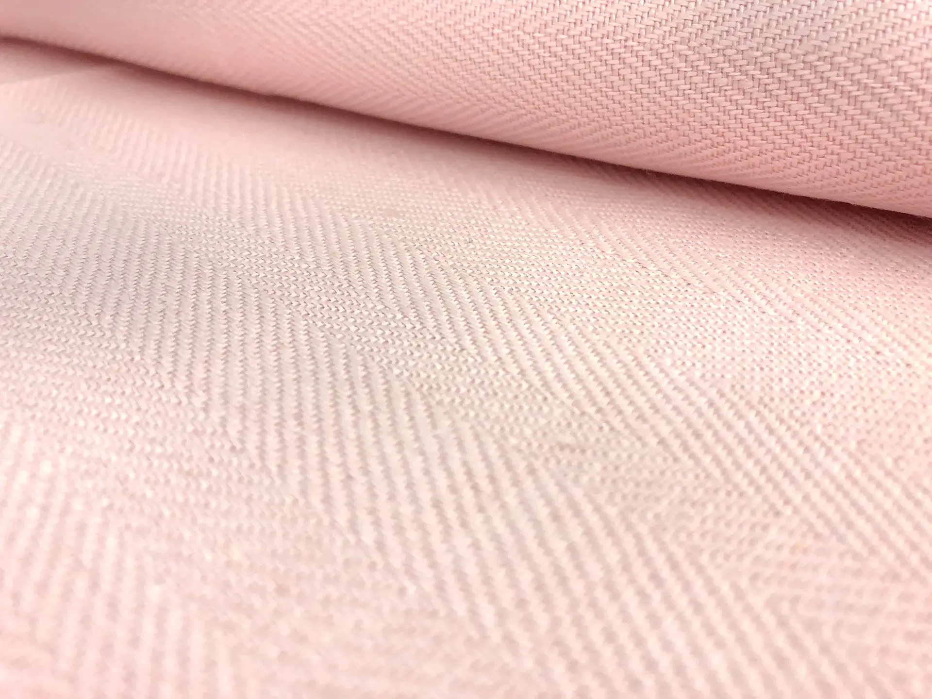 Upholstery Linen Herringbone in Blush