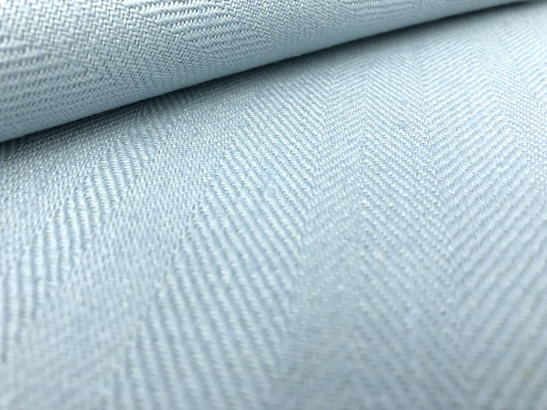 Upholstery Linen Herringbone in Sky