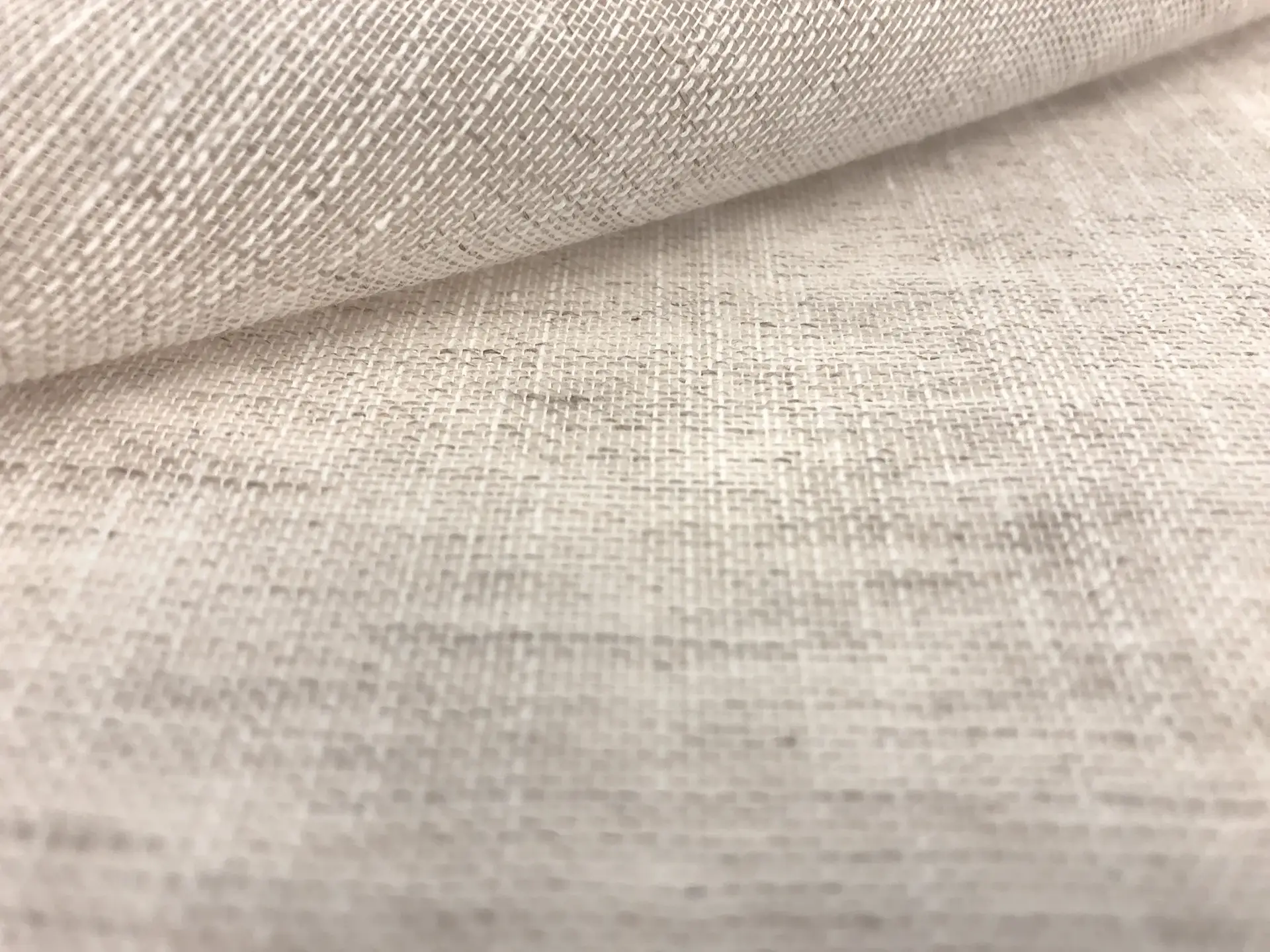 Linen Poly Blend Sheer Mesh in Oatmeal