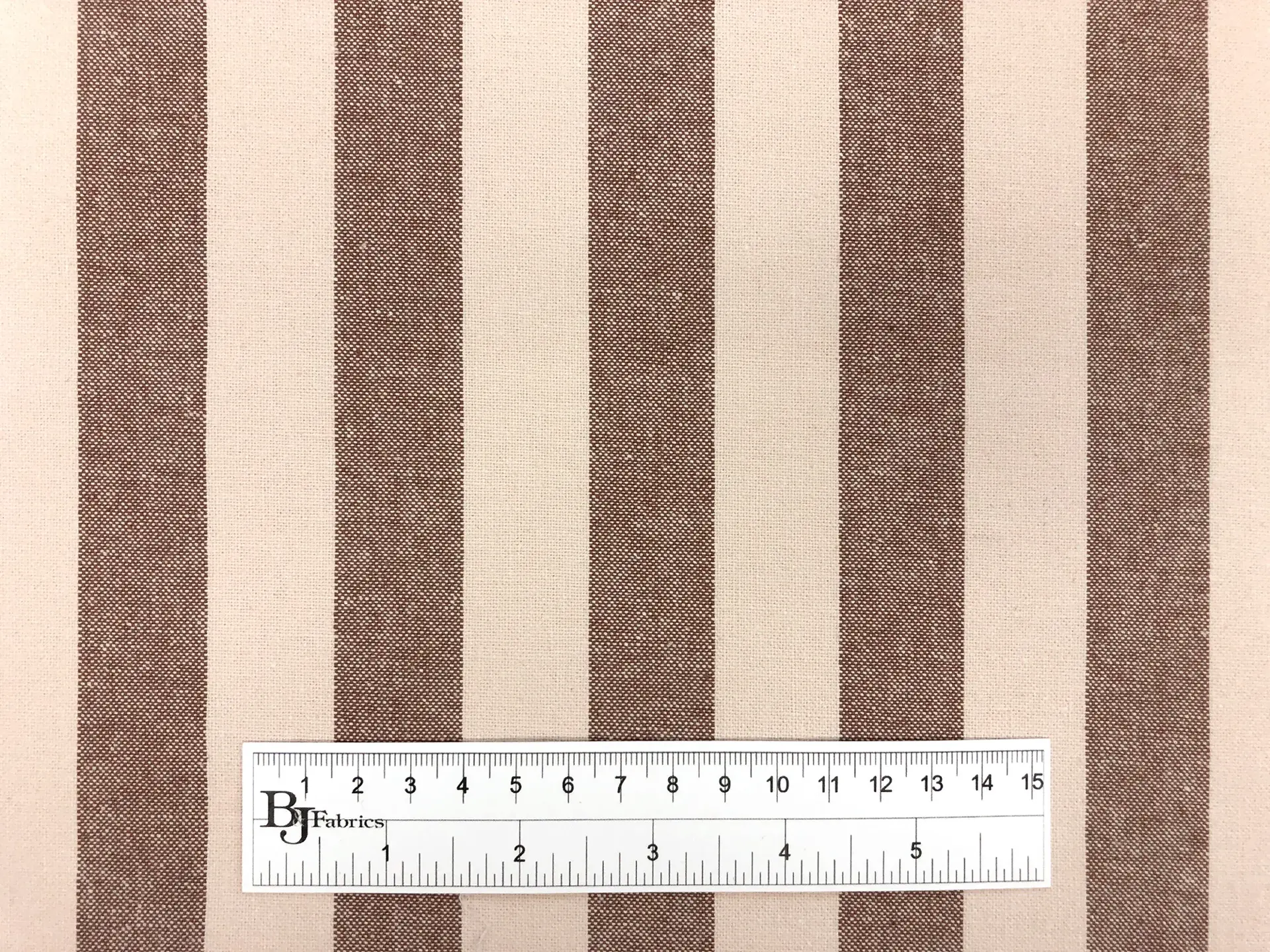 Cotton Canvas 1" Stripe in Irish Coffee