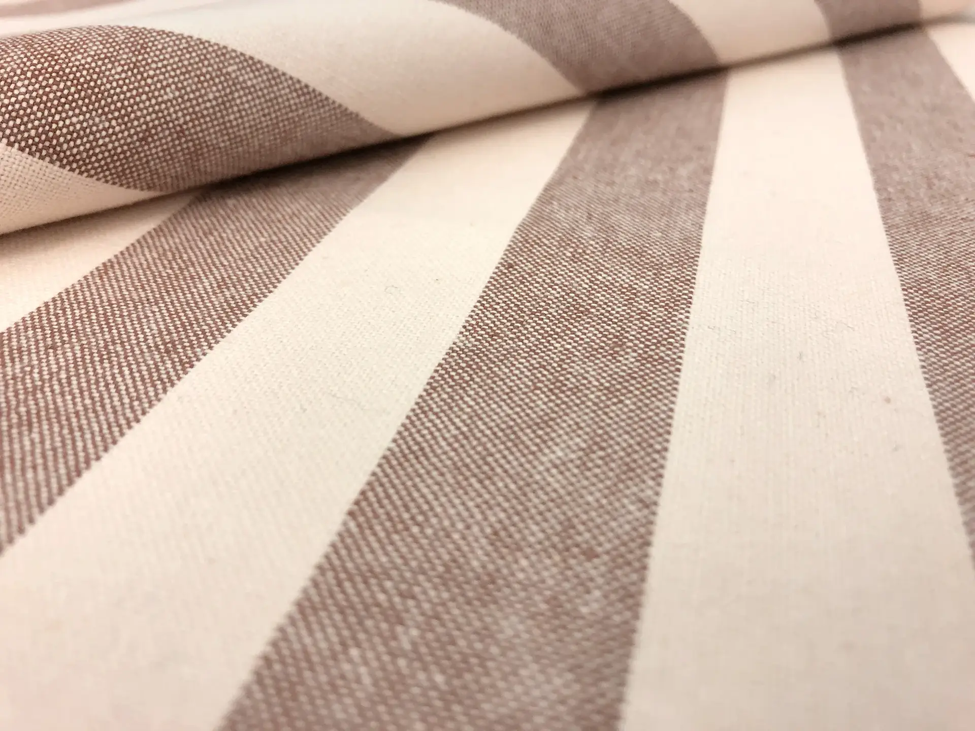 Cotton Canvas 1" Stripe in Irish Coffee