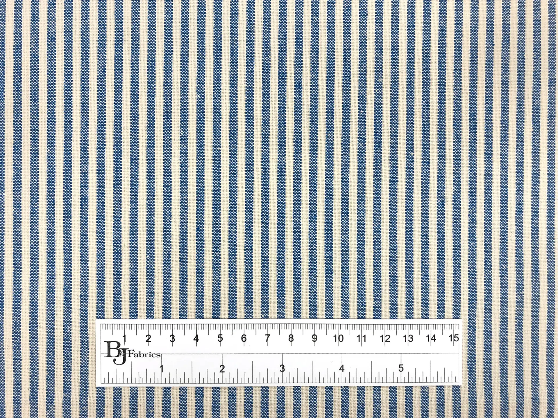 Cotton Canvas 1/8" Stripe in French Blue