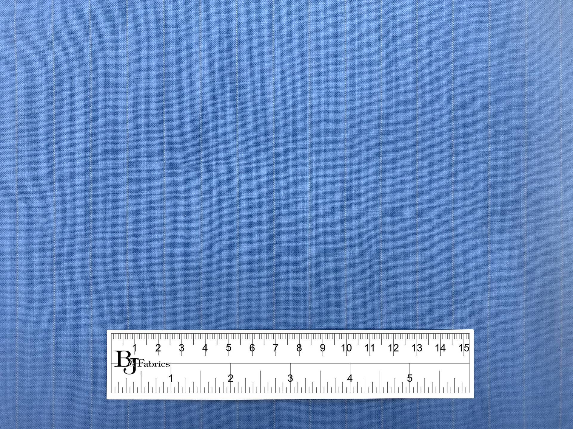 Italian Stretch Wool Stripe Suiting in Periwinkle