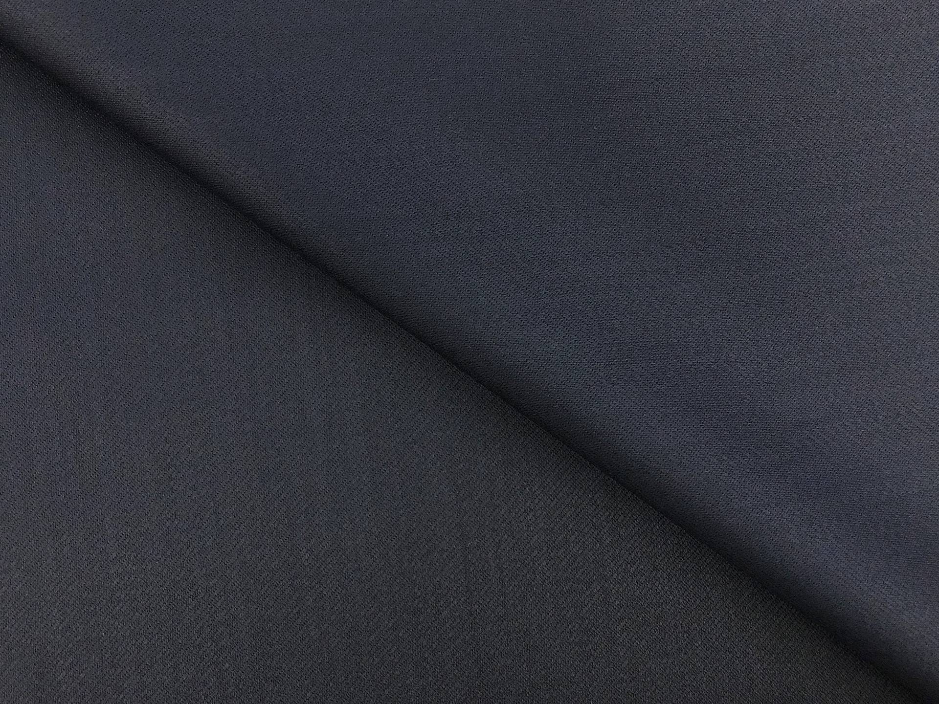 Italian Wool Satin Faille in Midnight Navy