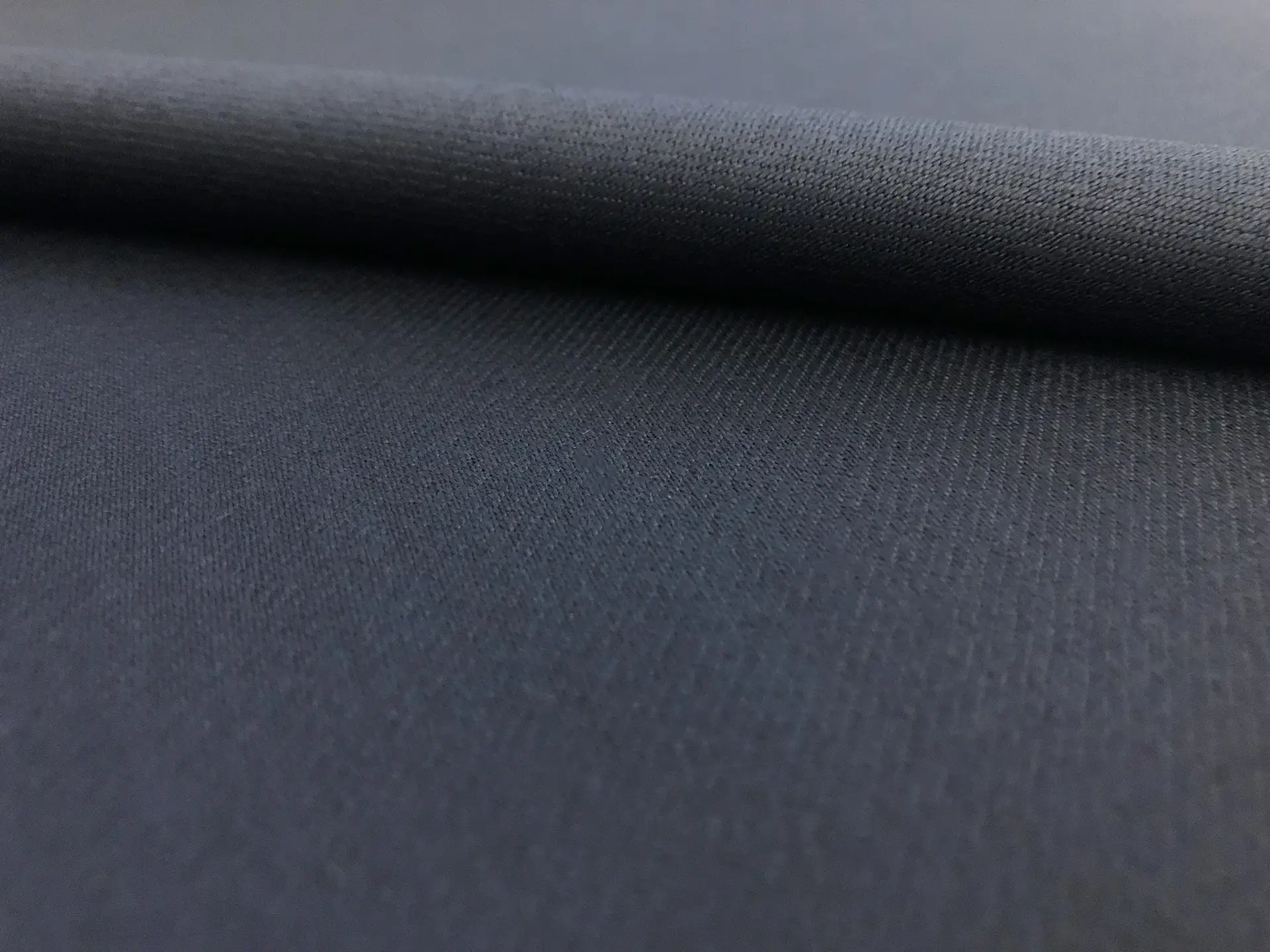 Italian Wool Satin Faille in Midnight Navy