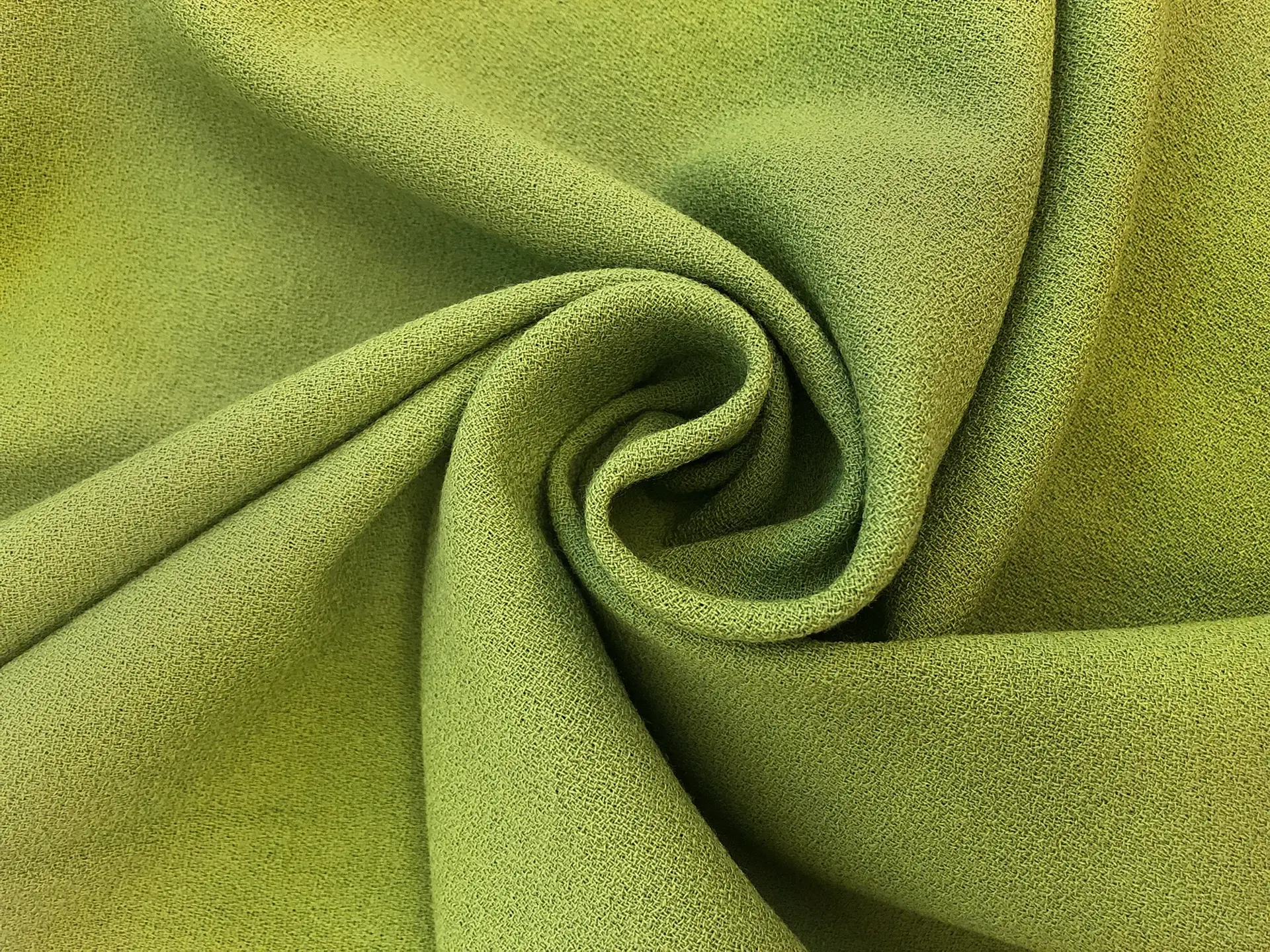 Italian Wool Crepe in Verde Acido