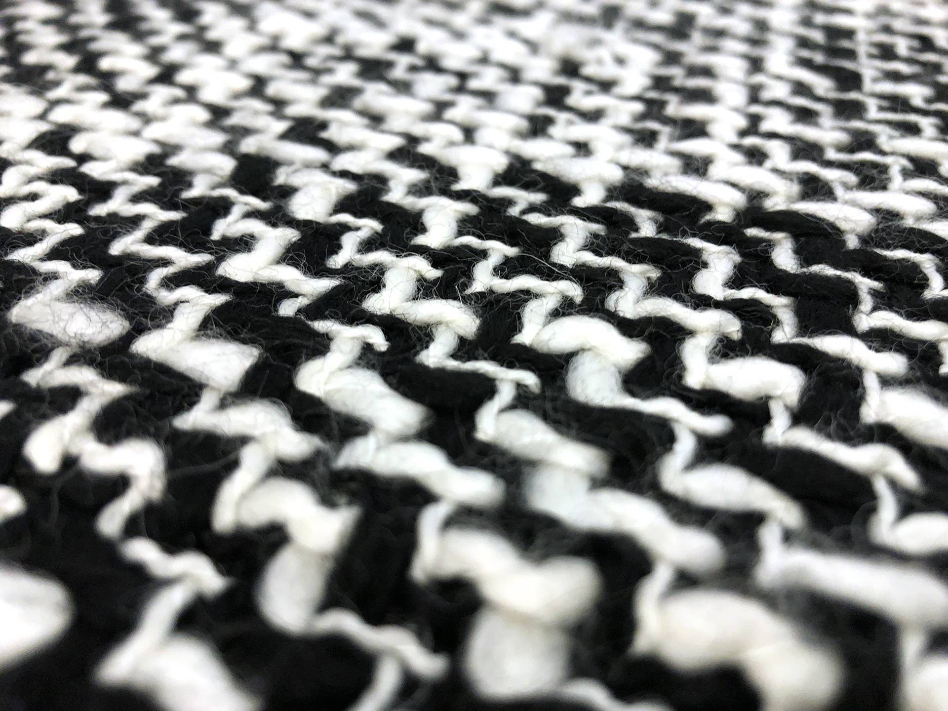 Italian Wool Blend Tweed in Black and White