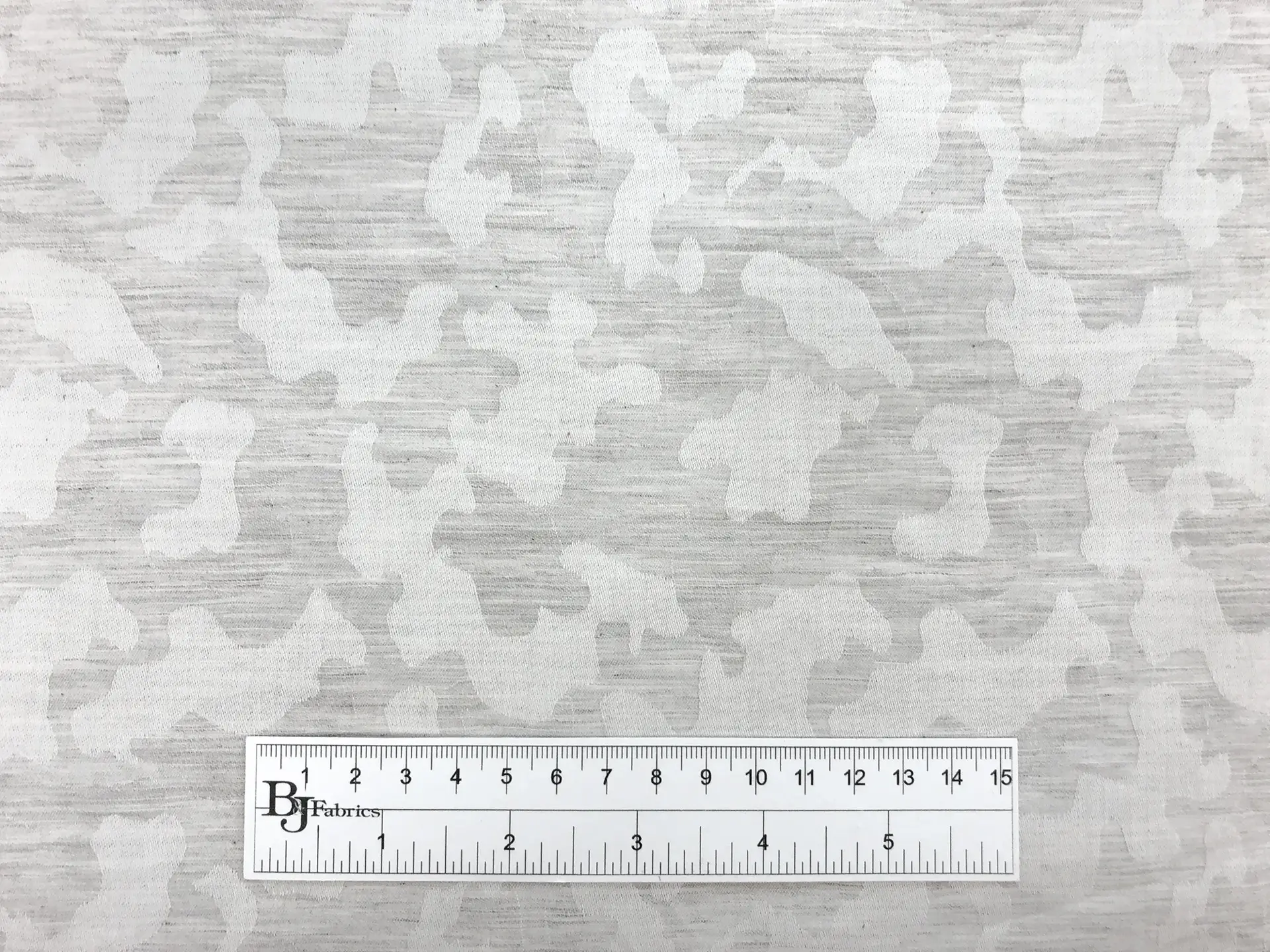 Cotton Camouflage Jacquard in Light Grey