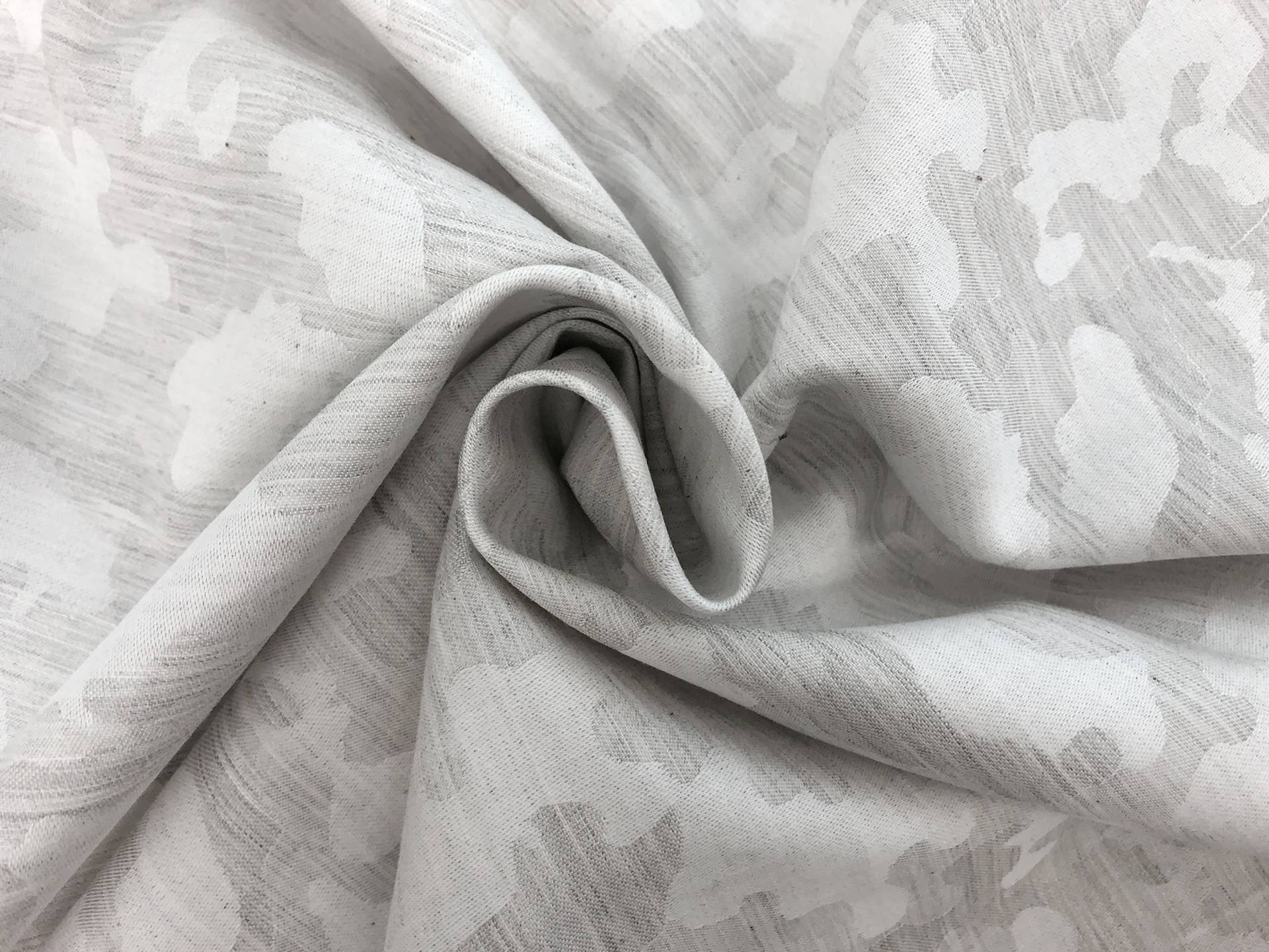 Cotton Camouflage Jacquard in Light Grey