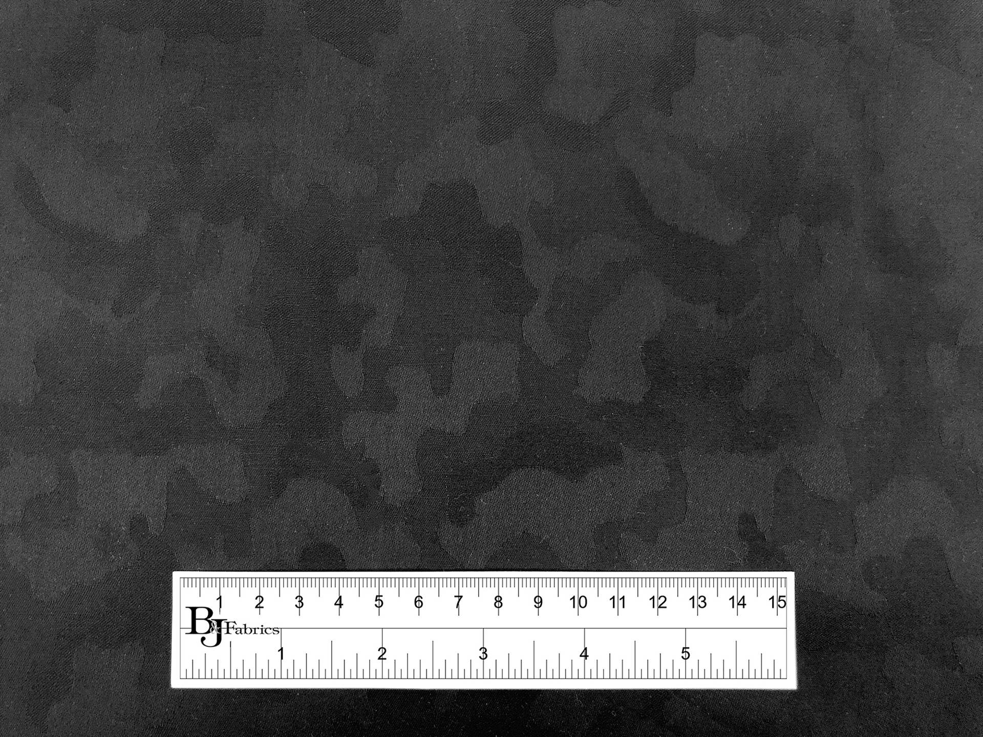 Cotton Camouflage Jacquard in Black
