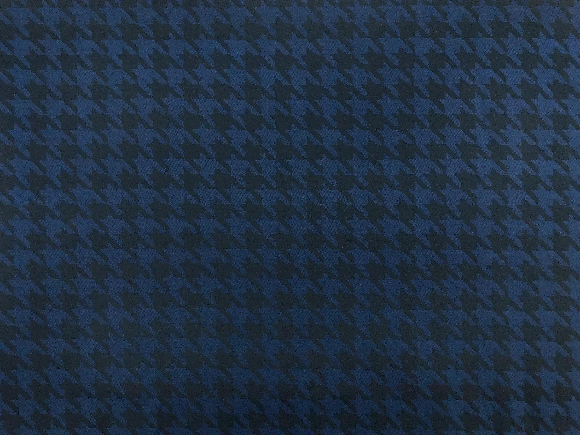 Cotton Houndstooth Jacquard in Ink Black