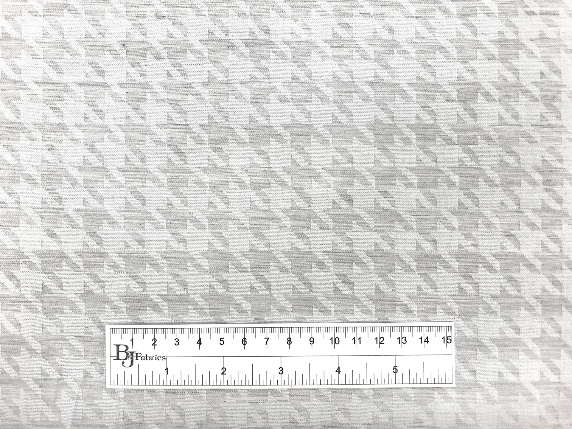 Cotton Houndstooth Jacquard in Light Grey