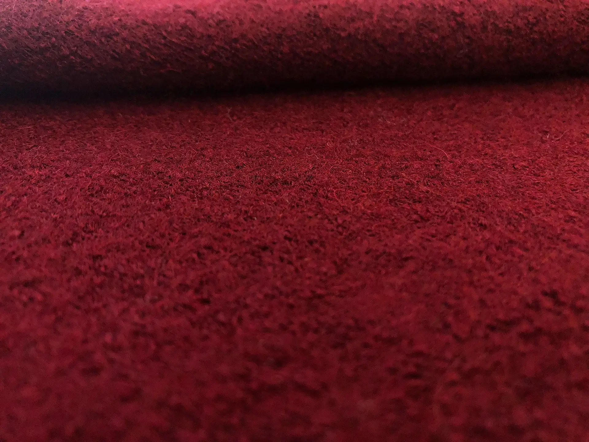Boiled Wool Blend Knit in Burgundy