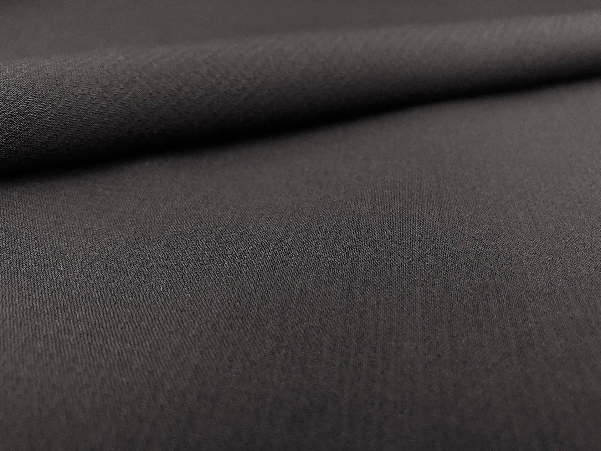 Poly Rayon Stretch Suiting in Black