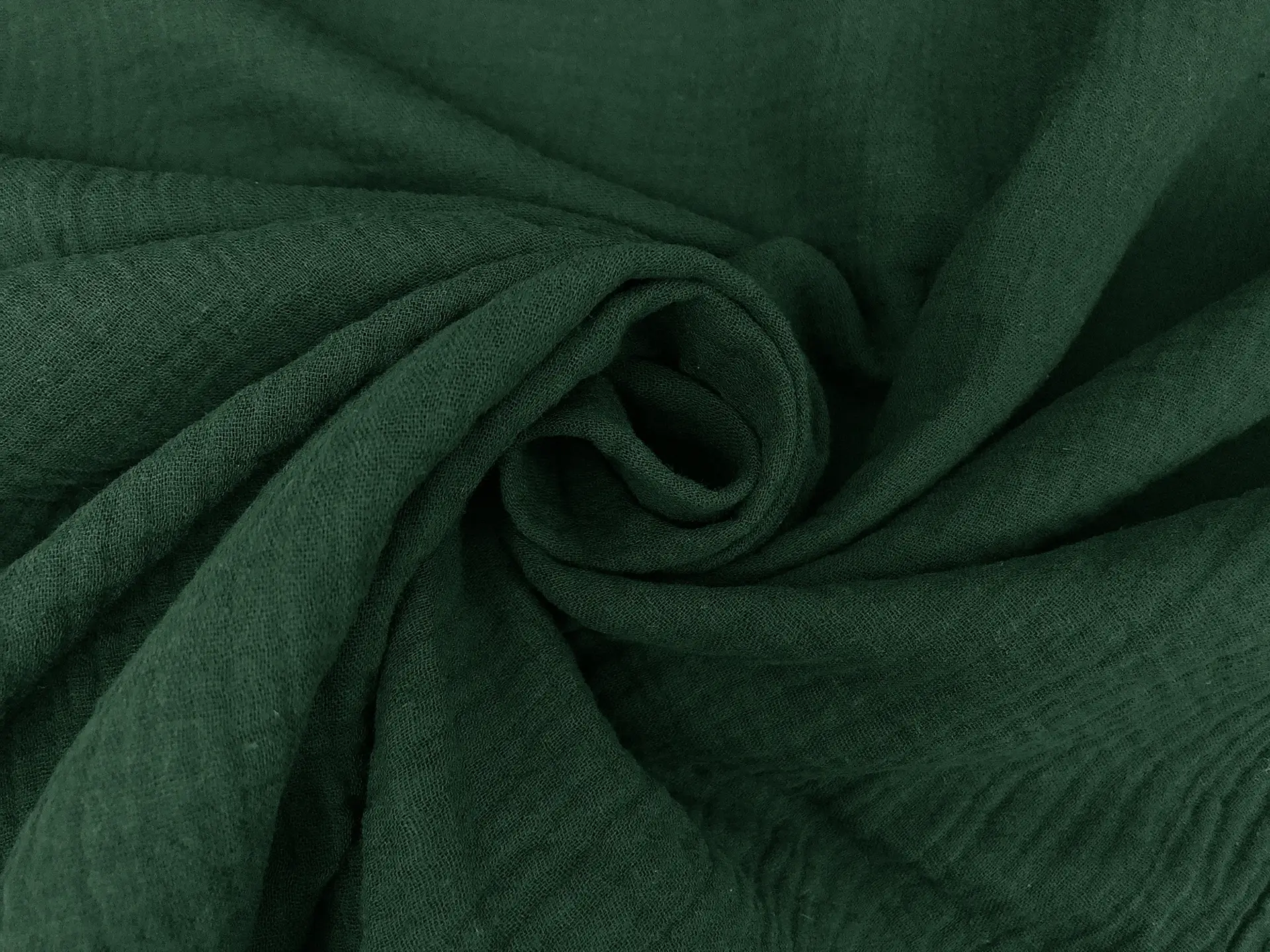Cotton Double Gauze in Forest Green