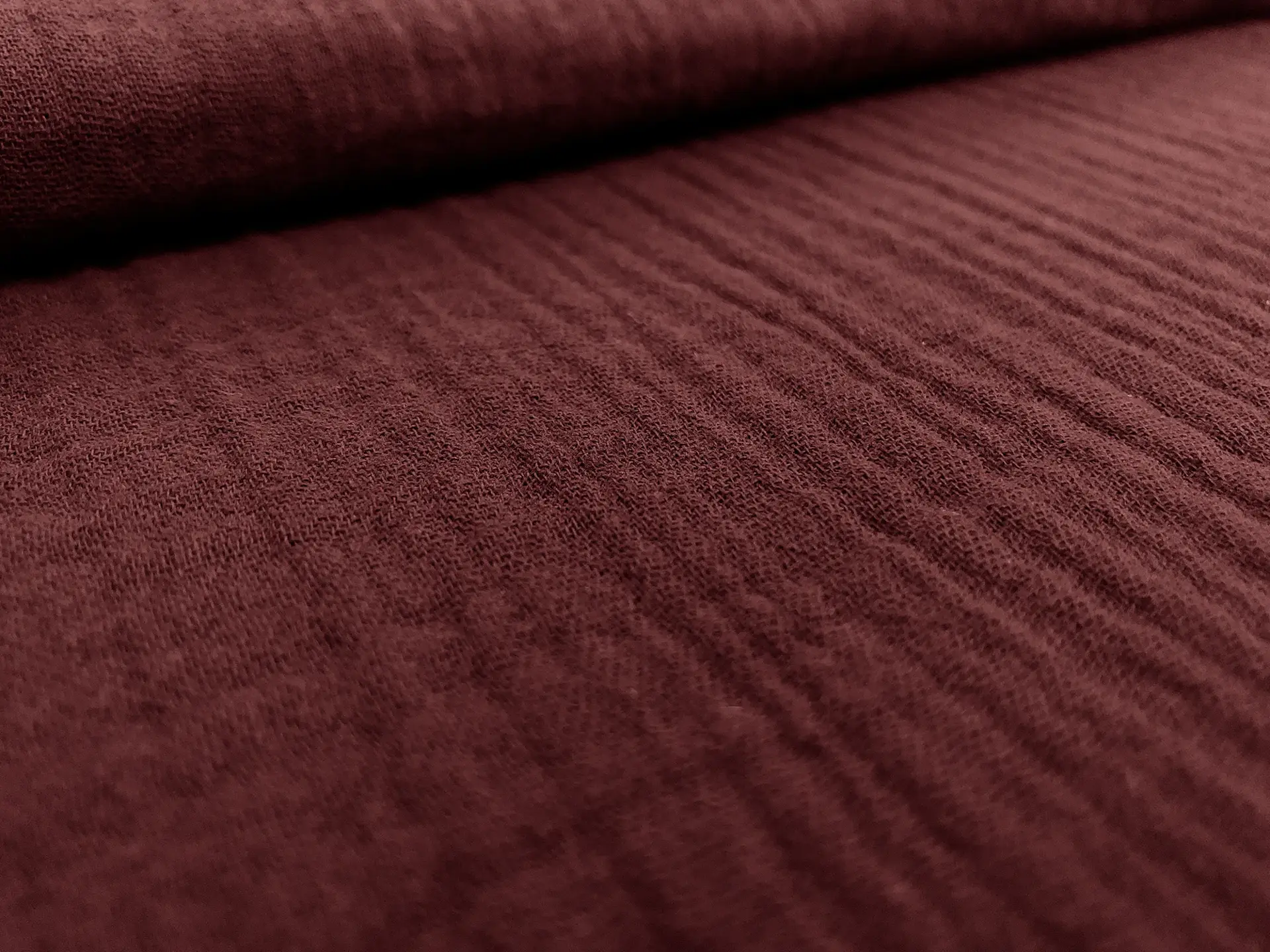 Cotton Double Gauze in Wine