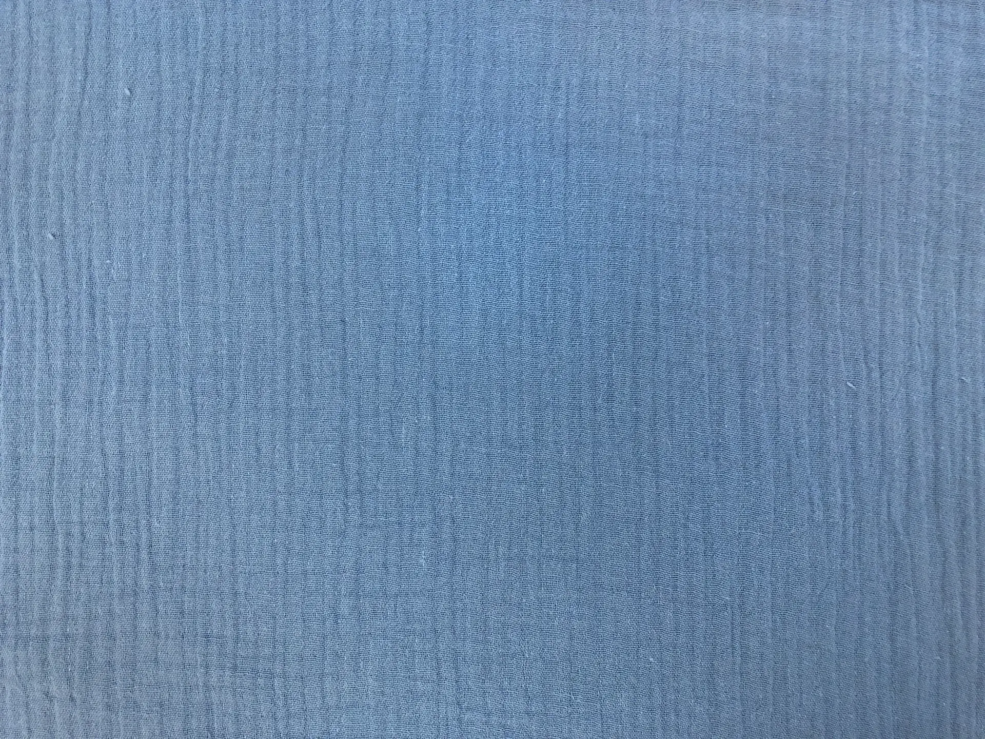 Cotton Double Gauze in Denim Blue