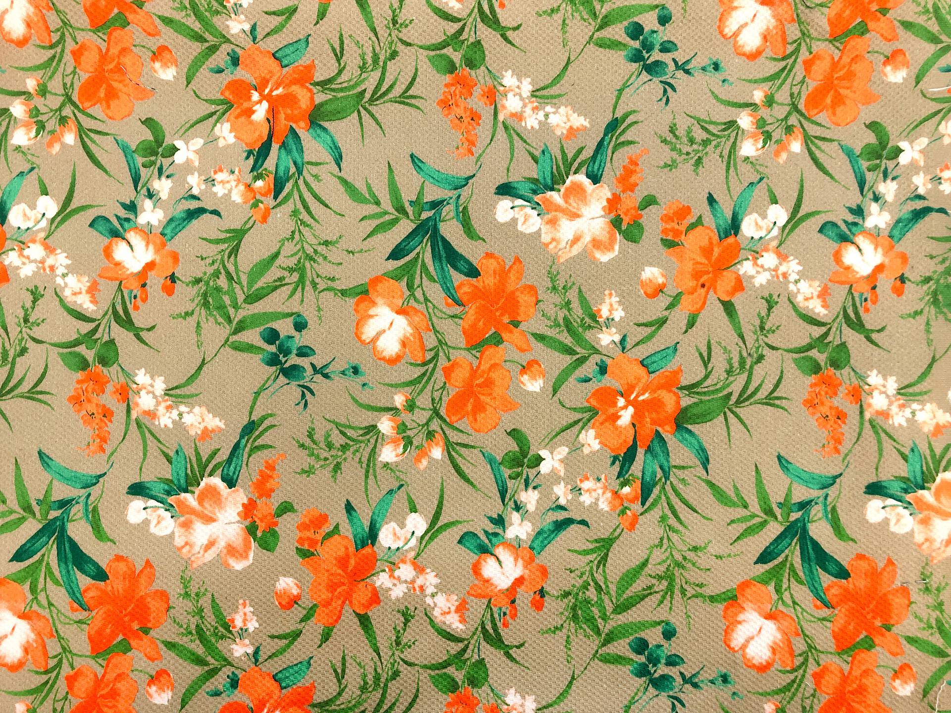 Italian Stretch Cotton Piqué Floral Print