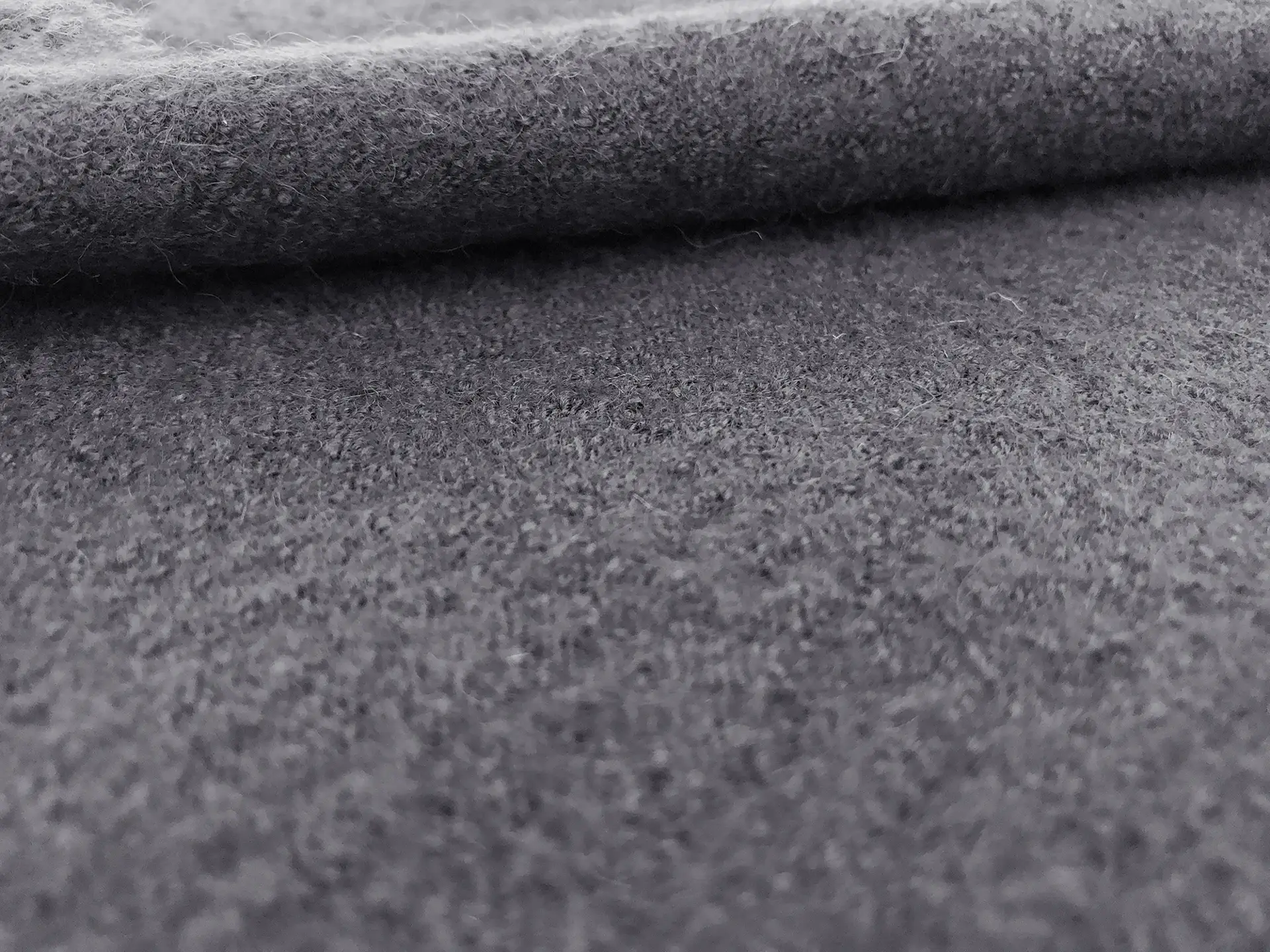 Boiled Wool Blend Knit in Lt Grey Mix