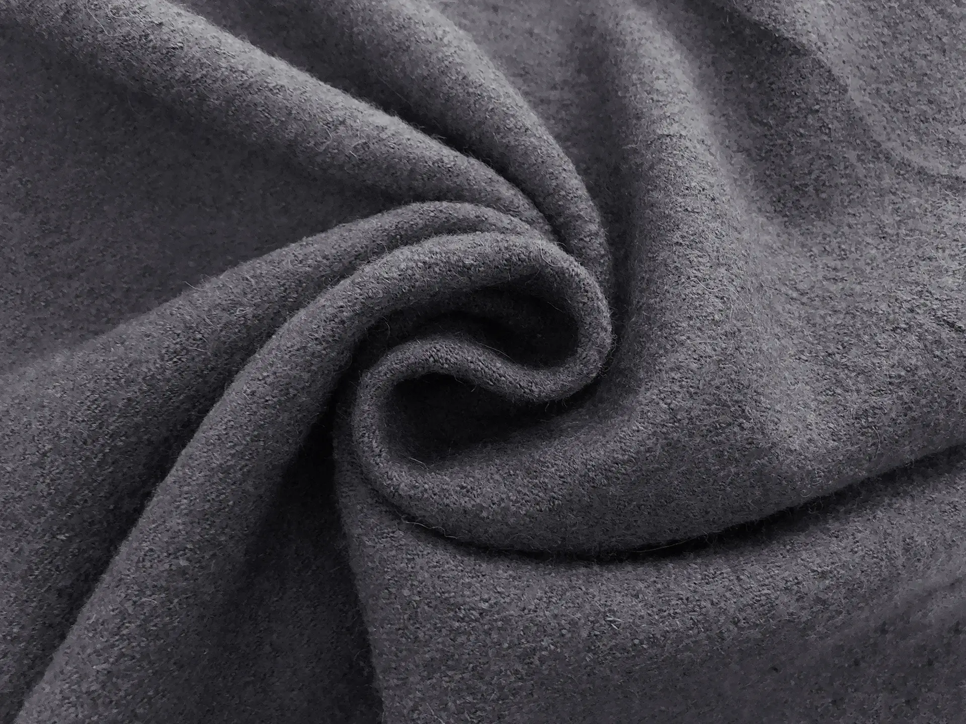 Boiled Wool Blend Knit in Lt Grey Mix