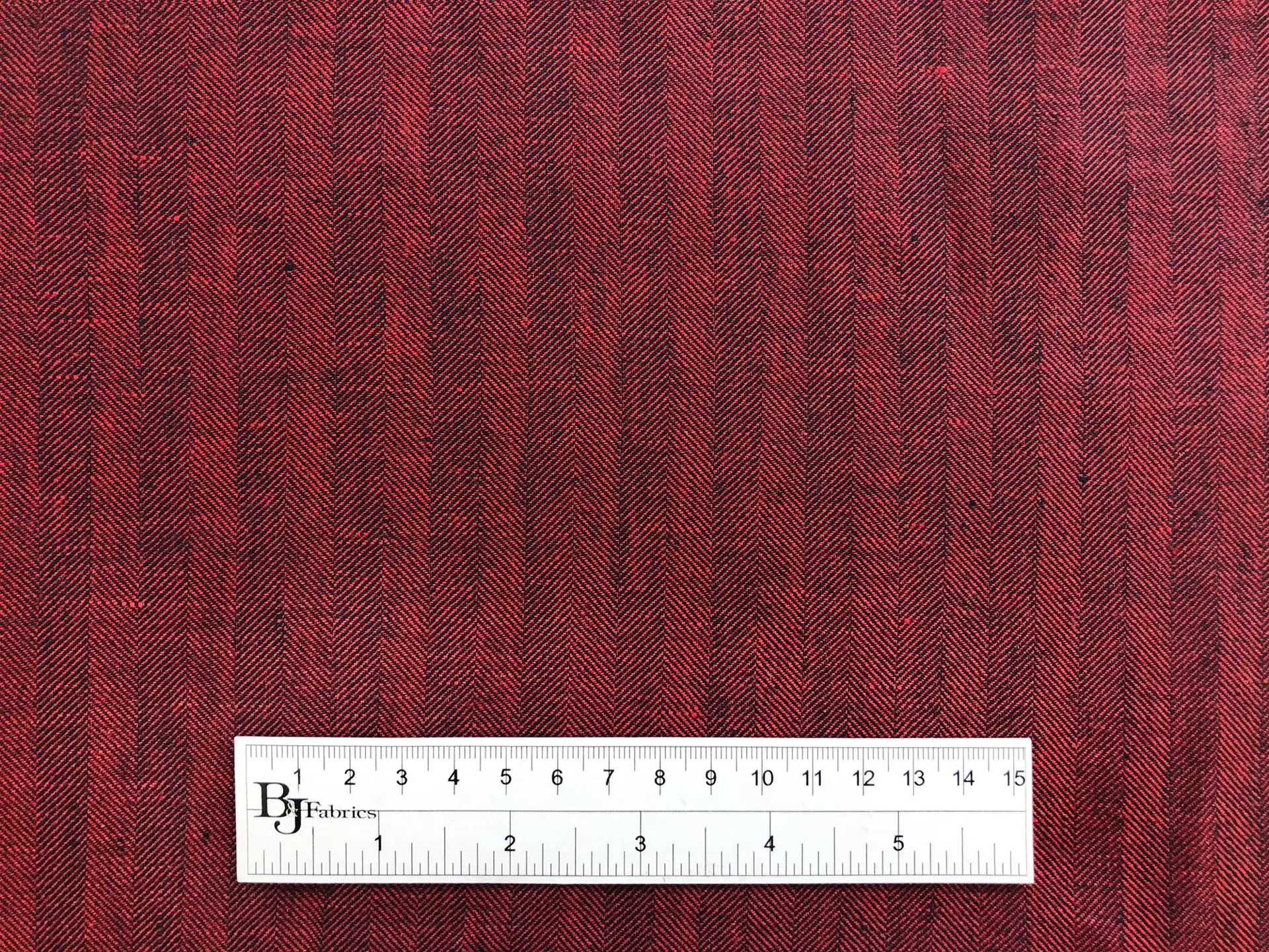 Irish Two Toned Linen Herringbone in Red