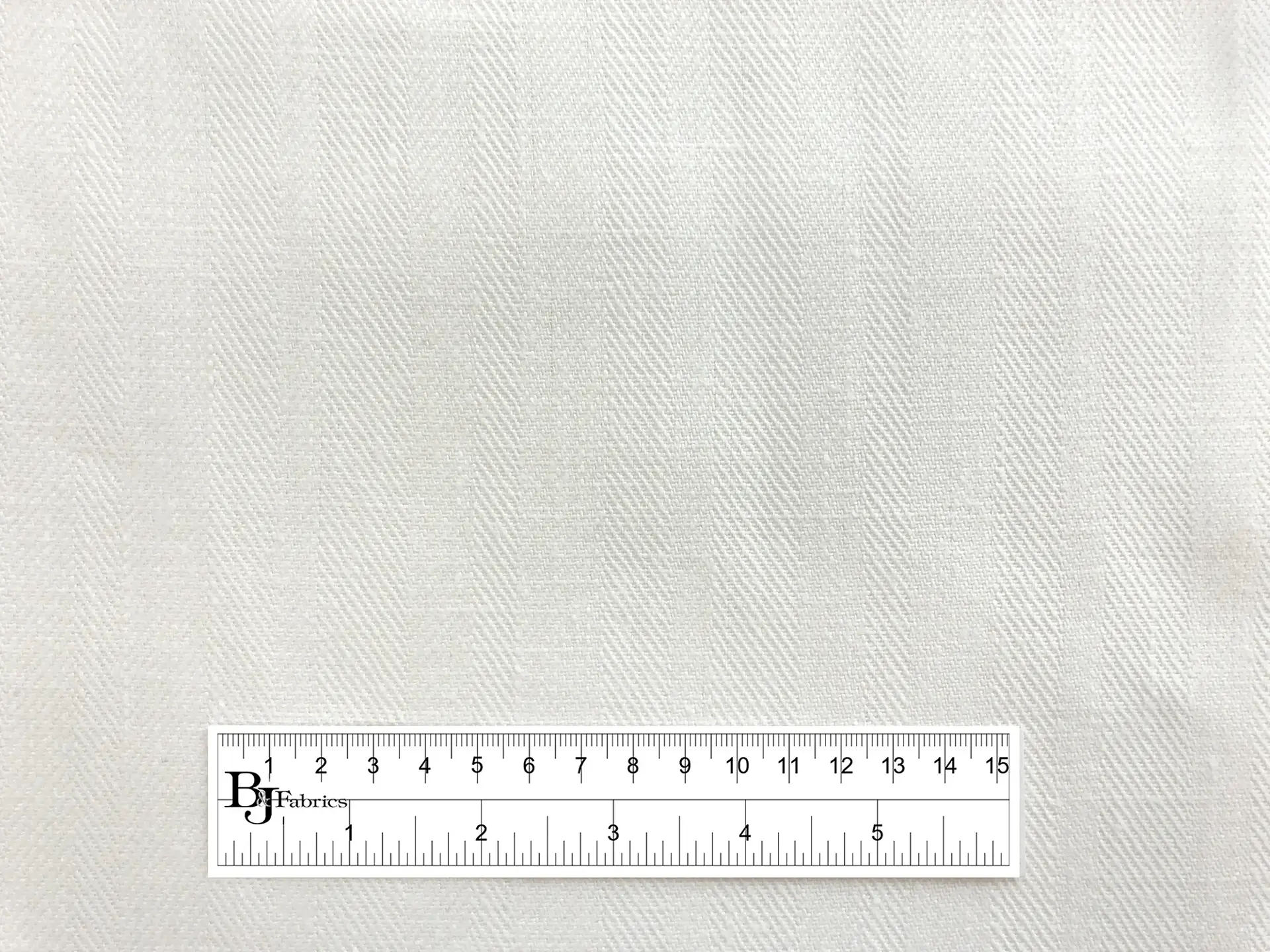 Upholstery Linen Herringbone in White
