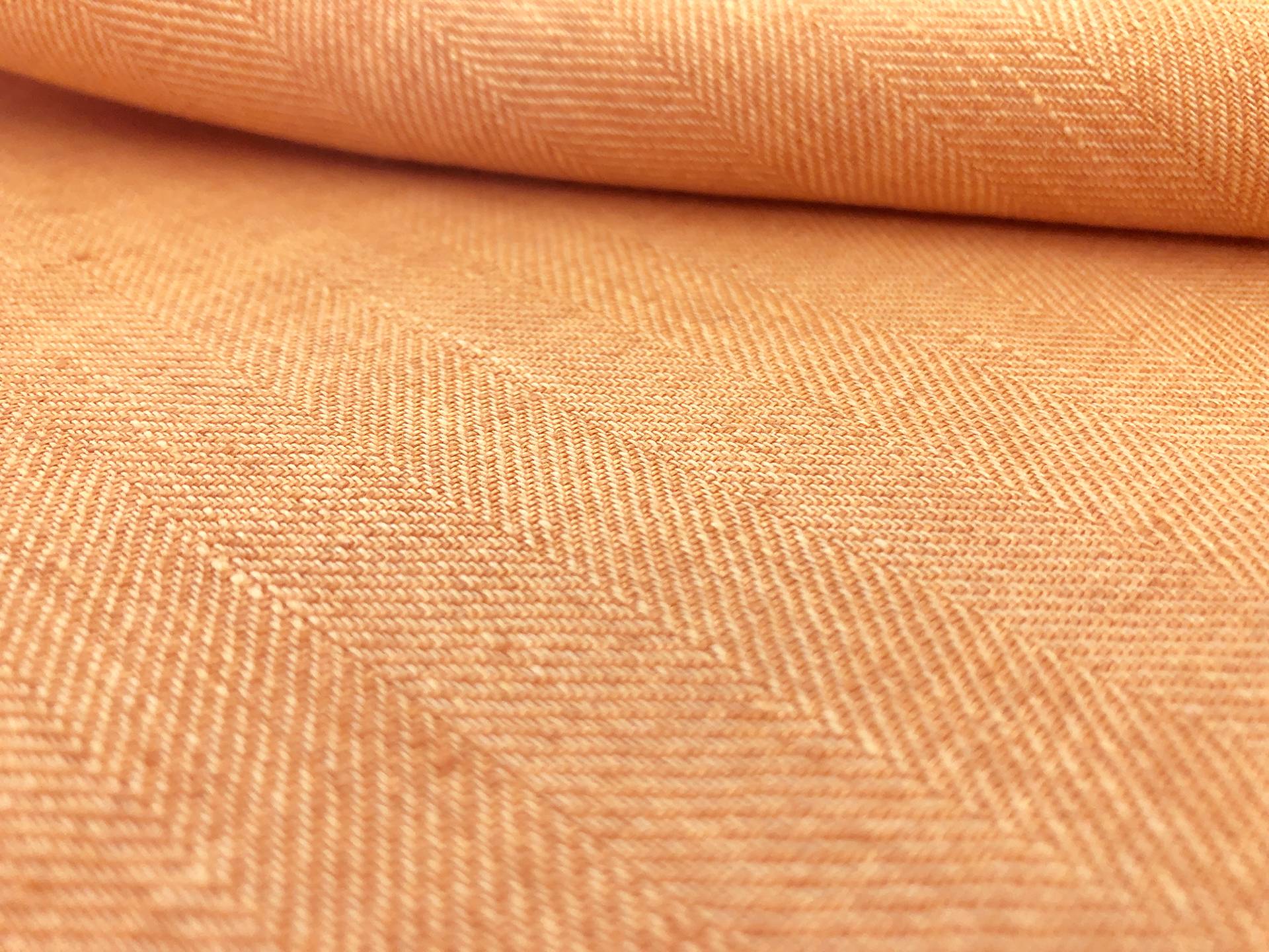 Two Toned Linen Herringbone in Orange