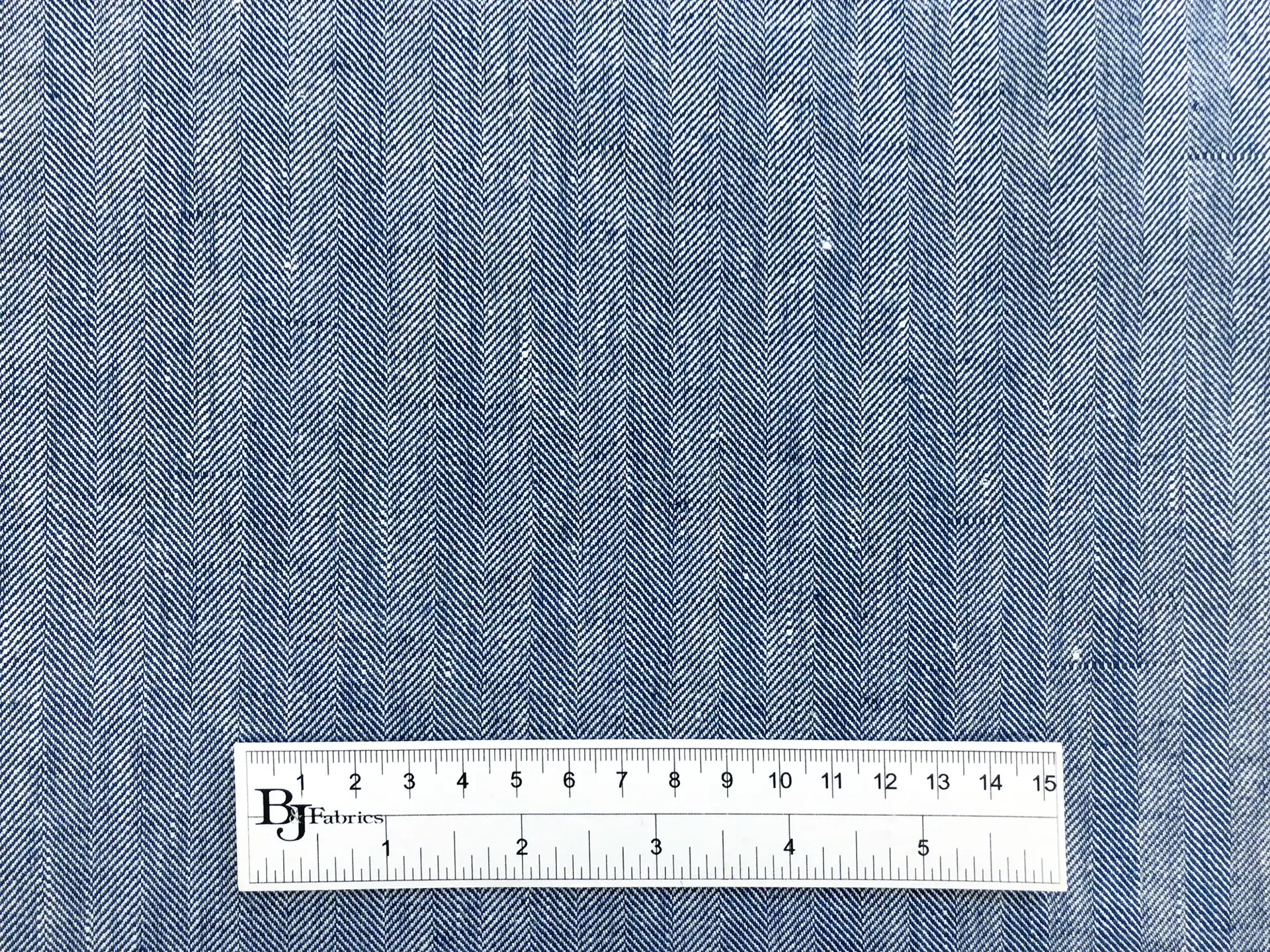 Two Toned Linen Herringbone in Blue