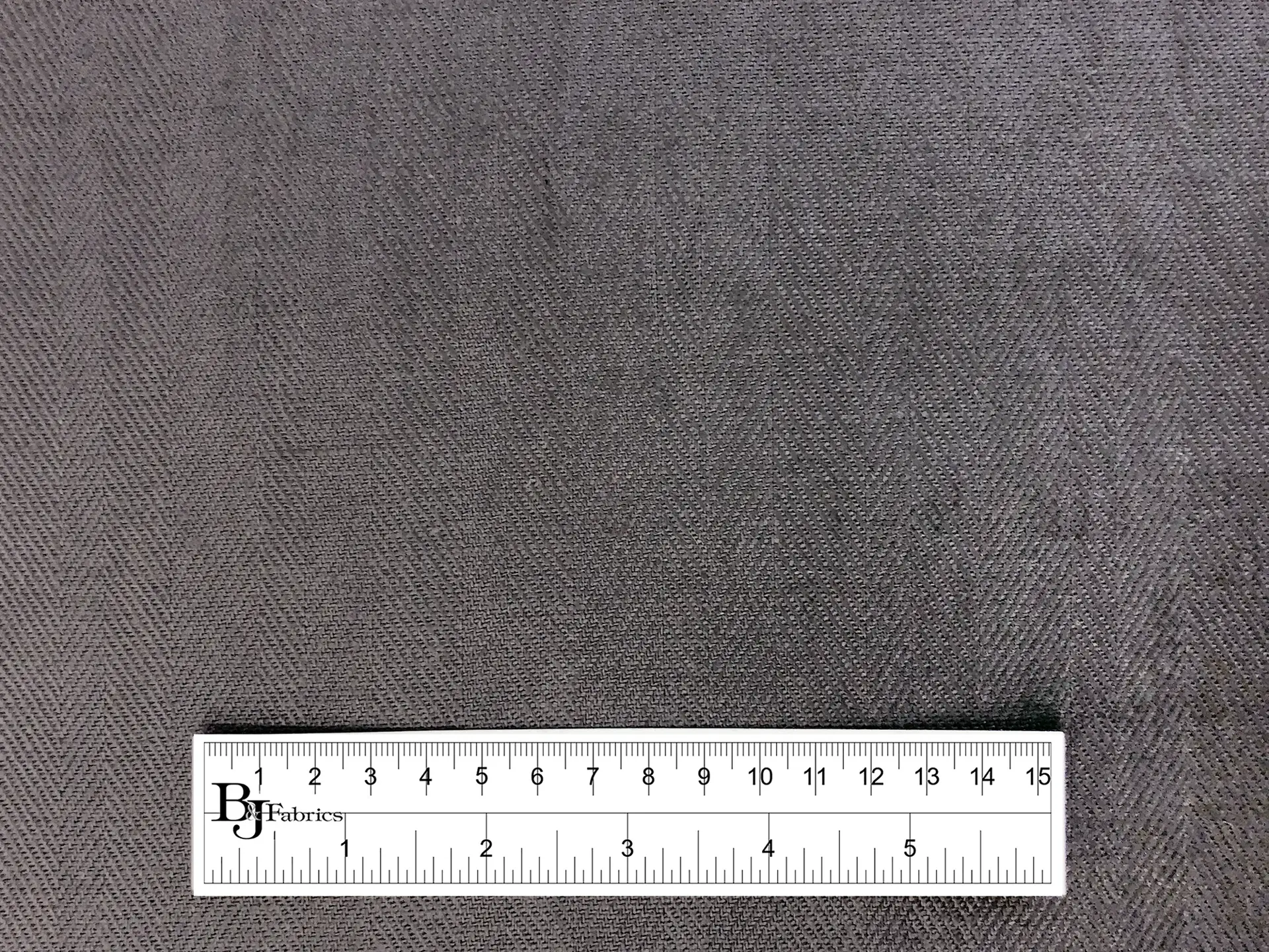Upholstery Linen Herringbone in Smoke Grey