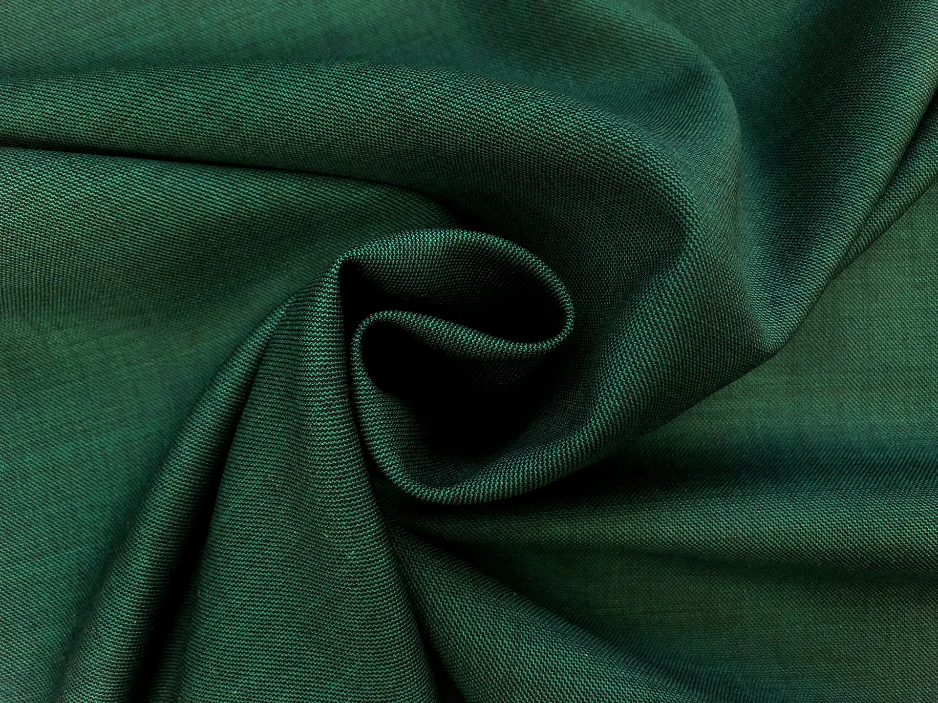 Italian Wool Suiting in Bottle Green
